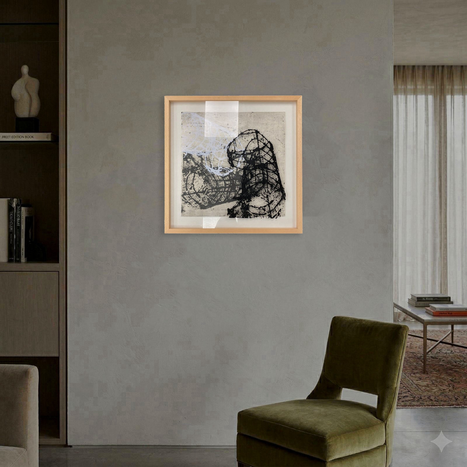 Enric Mas i Barceló "S/T II Serie Esperas" H.C. 2002 Signed Fine Wall Art