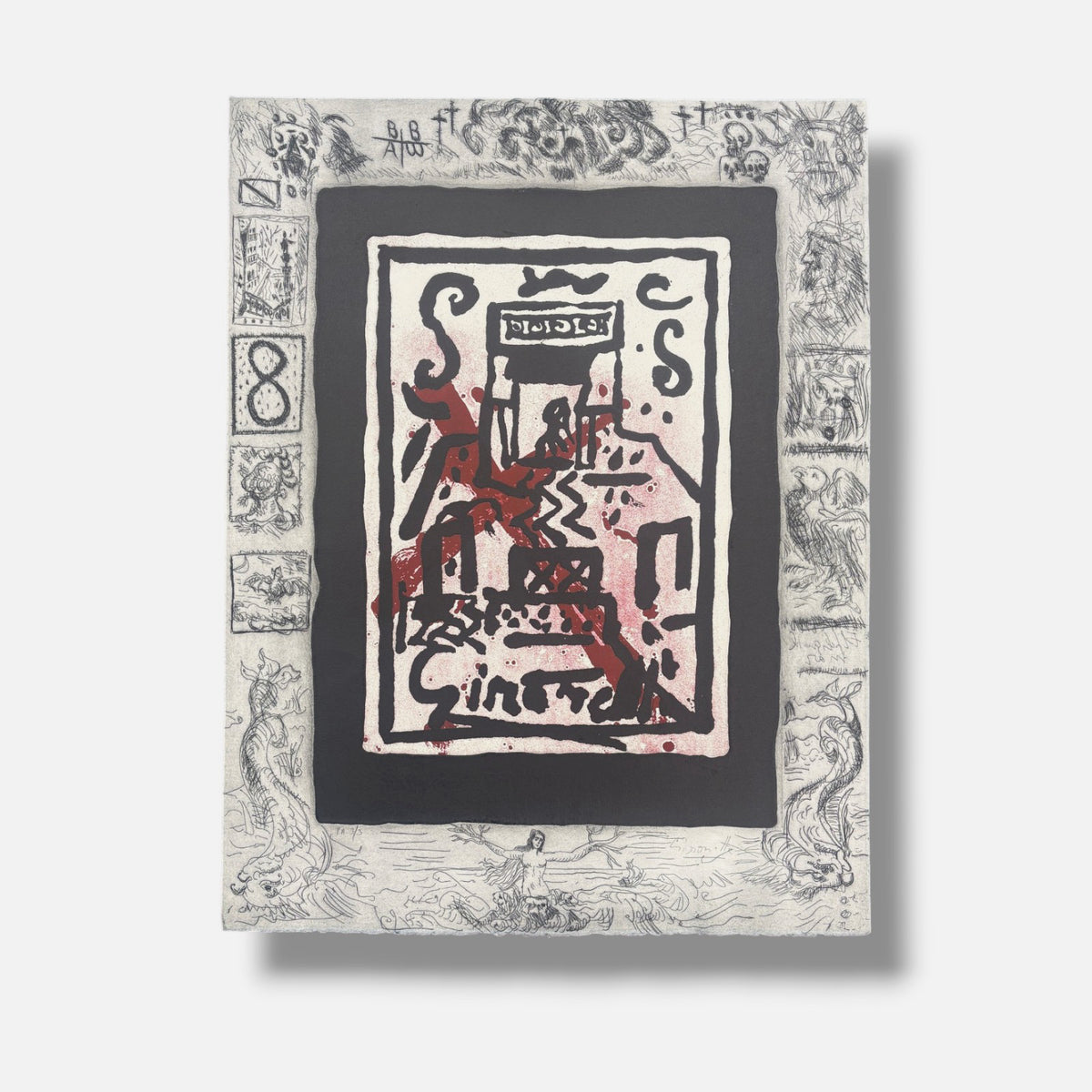 Alberto Gironella "Méjico Mágico III" P.A. Limited Signed Fine Wall Art, 64Lx49W