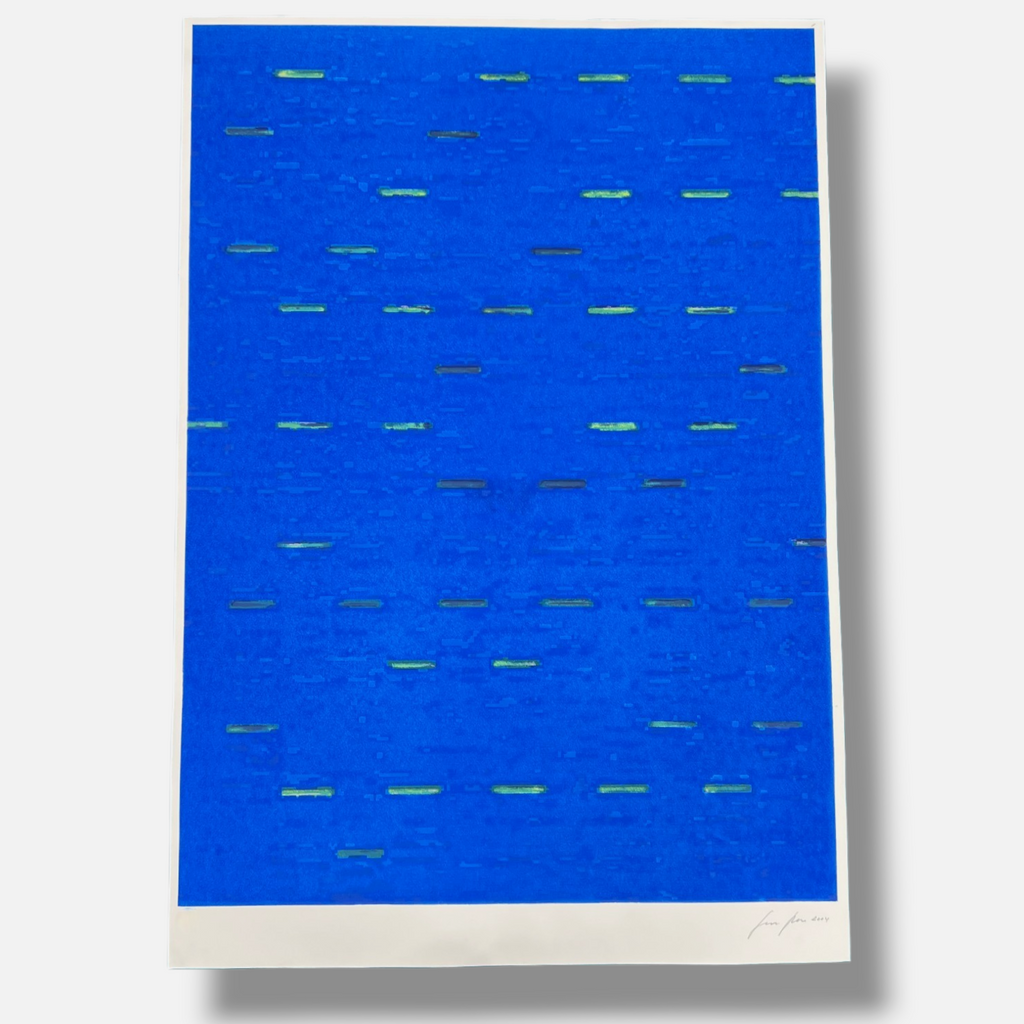 Gerardo Delgado "Sin Titulo III(azul)" 2004 Limited Signed Wall Art Print