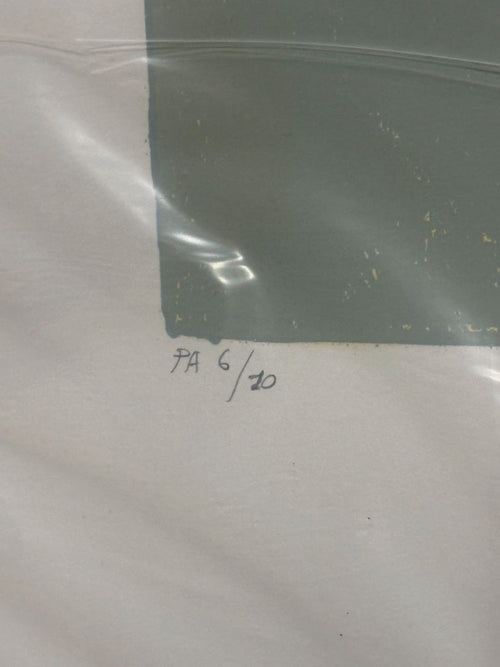 Antonio Rojas "Sin Titulo Tres Estandartes" P.A. Signed Limited Wall Art 100x70