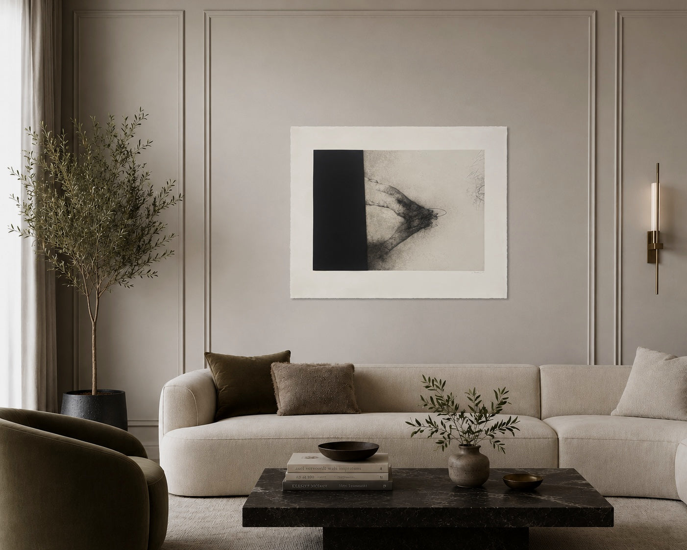 Jose Hernandez Muñoz "Sombra II" 2004 Signed Limited Fine Wall Art 50 x 65 cm