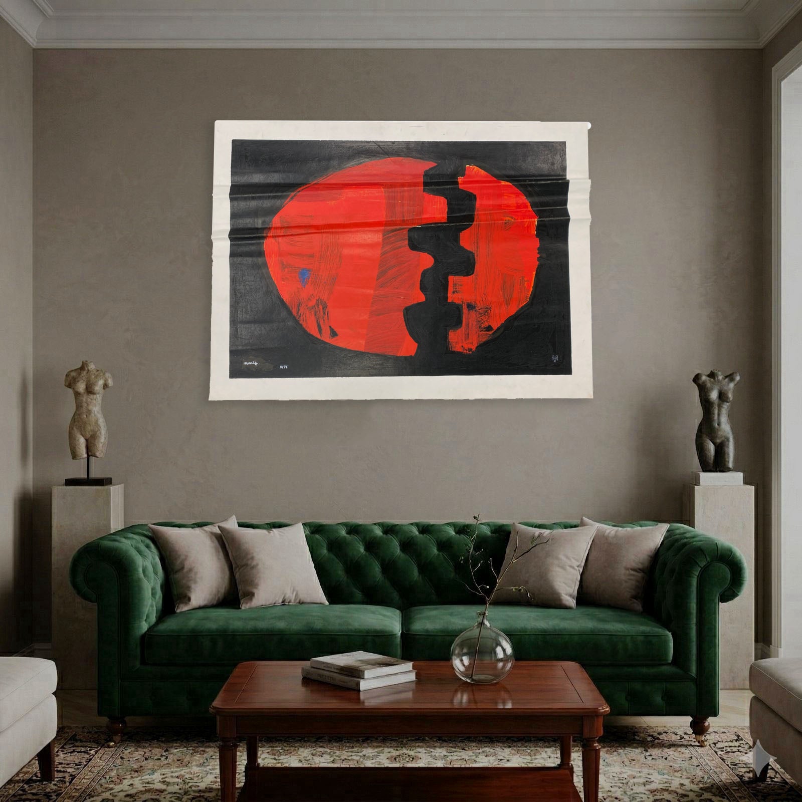 Agustín Ibarrola "Esfera Roja" 2001 Limited Signed Wall Art | 84 x 112 cm