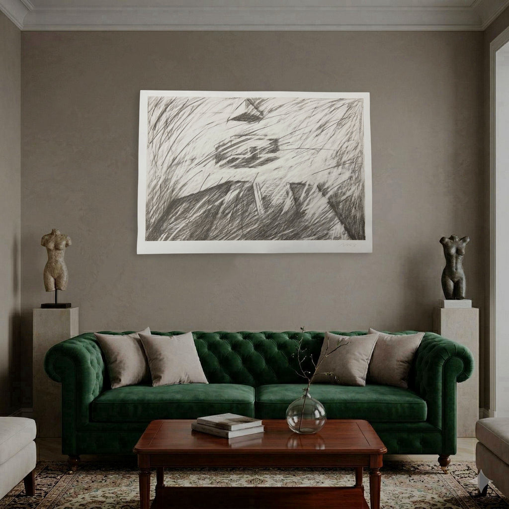 René de la Nuez Robaina "Piramides I" 2005 Limited Signed Wall Art | 100 x 70cm