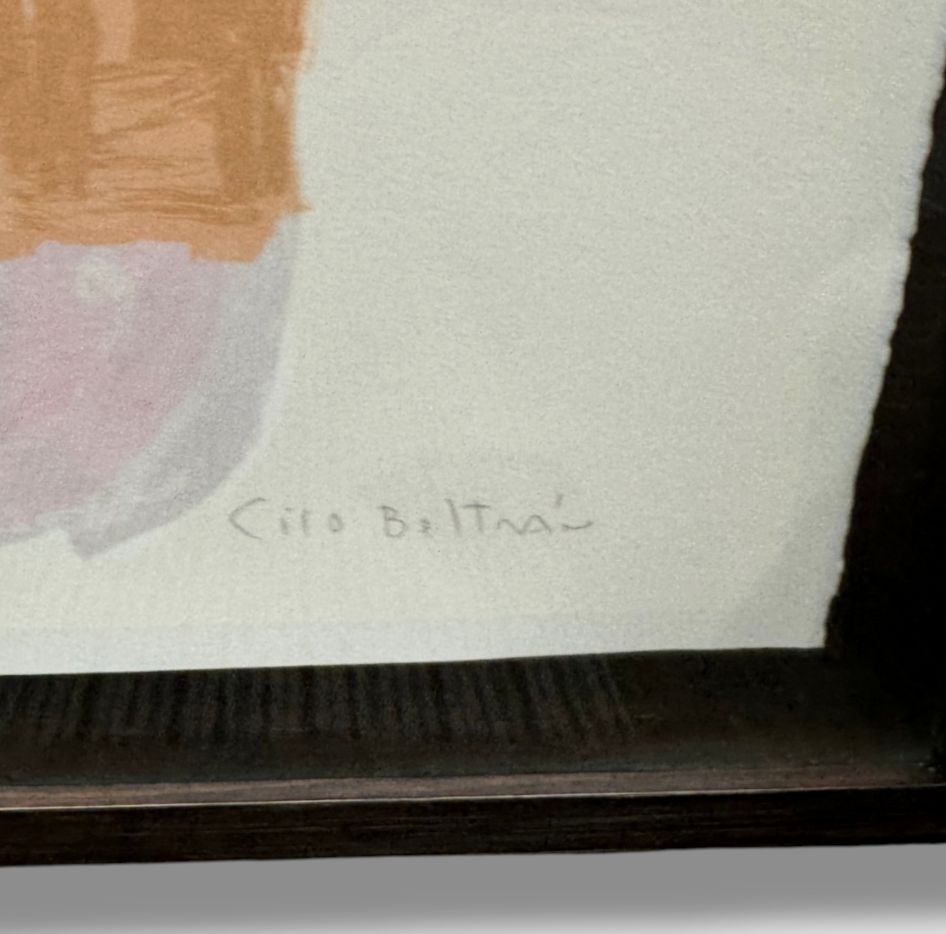 Ciro Beltrán "Naranja I" 2004 Limited Signed Fine Framed Wall Art, 70x50 cm