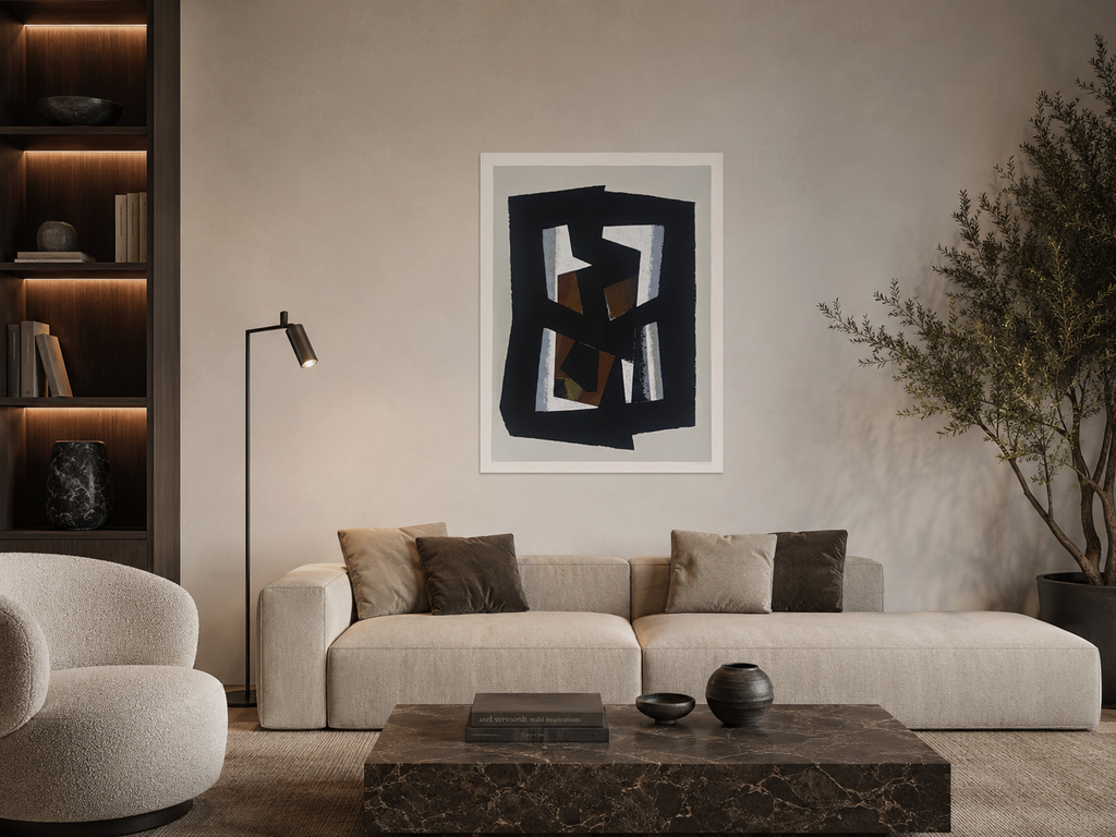Justino Alves "Geometrias I" 2006 Signed Limited Fine Wall Art | 76 x 56 cm
