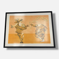 Manuel Alcorlo "Naranja" 1987 Limited Signed Framed Fine Wall Art Print