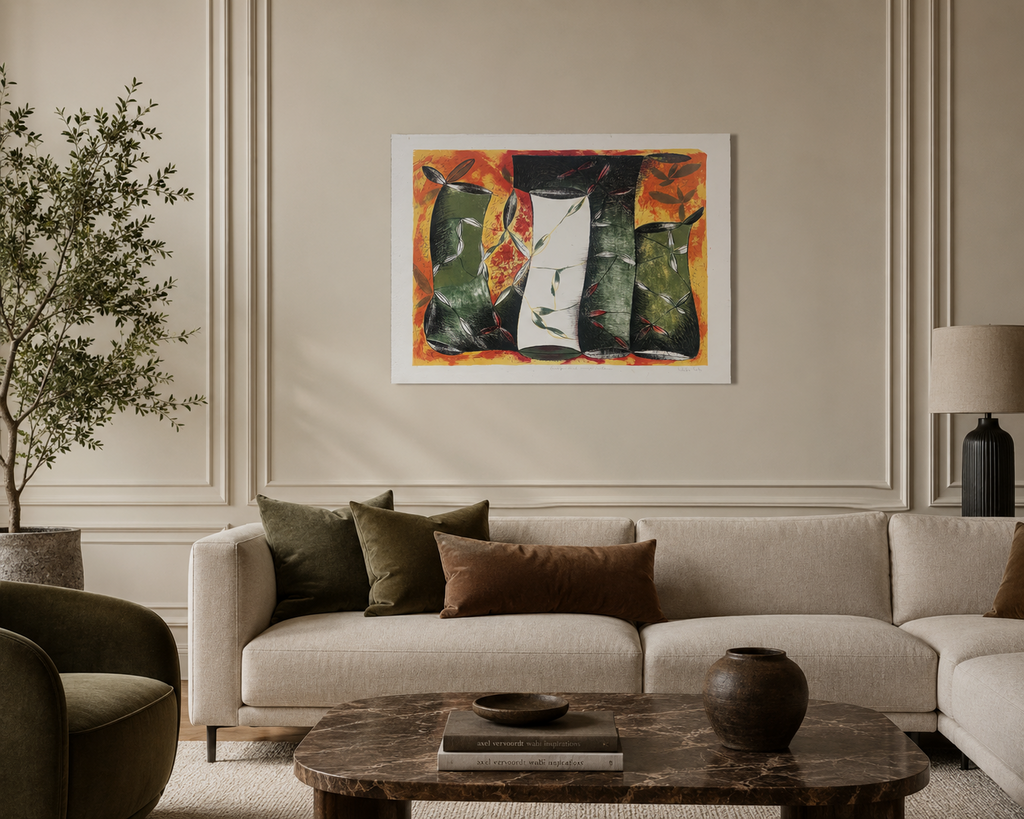 Nélida López Martínez "Huellas en el Musgo / Ventana" Limited Signed Wall Art