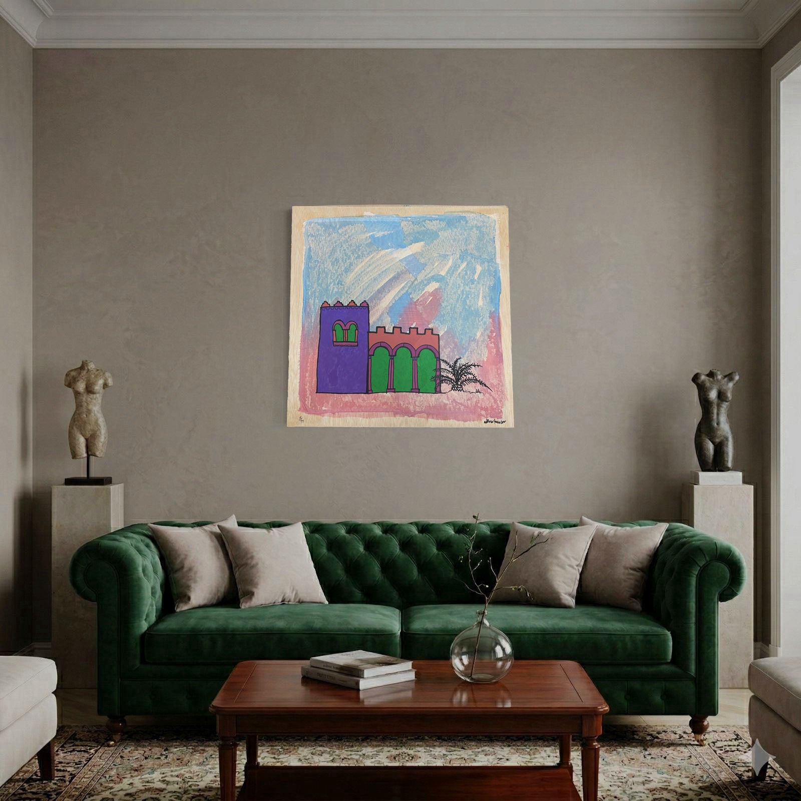 José Alberto López Sánchez "Palacio De Primavera" Fine Wall Art, 20" x 20" in
