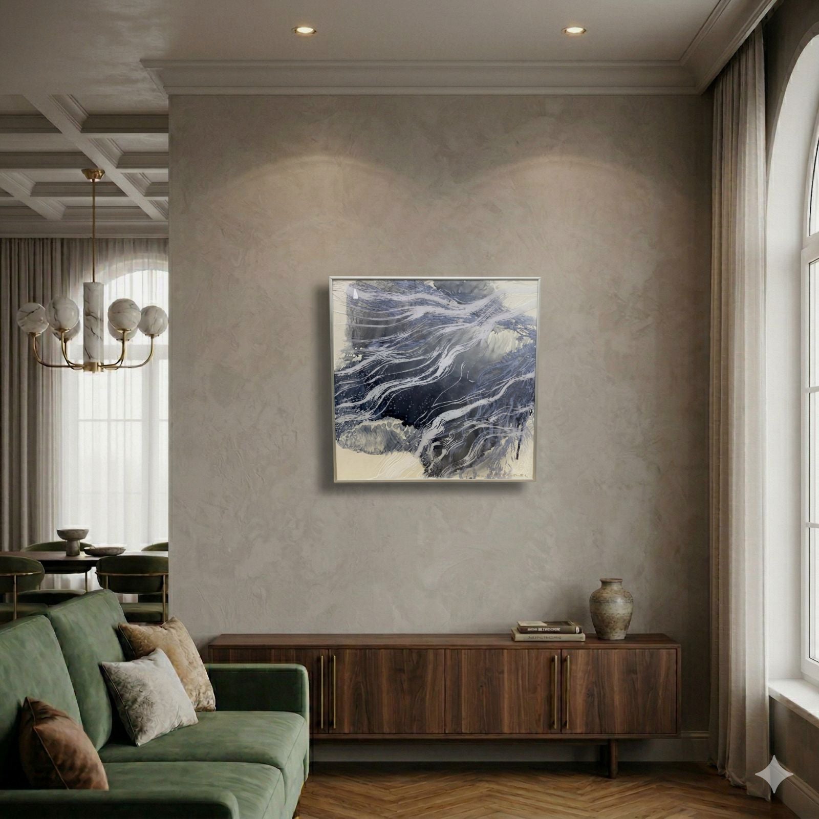 Elena Jiménez Moreno "Gulliver IV" Mixed Media Print Framed Wall Art, 20 x 20"