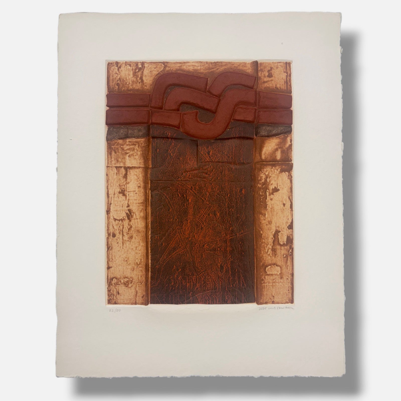José Luis Sánchez "Confluencias" 2001 Limited Signed Wall Art Set 65L x 50W cm