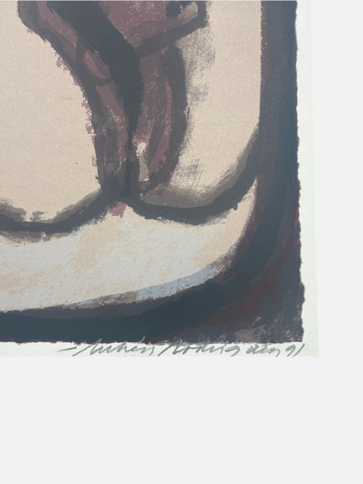 Rubén Rodríguez "Durmiendo" 1991 /50 Limited Signed Unframed Wall Art 50Lx70W cm