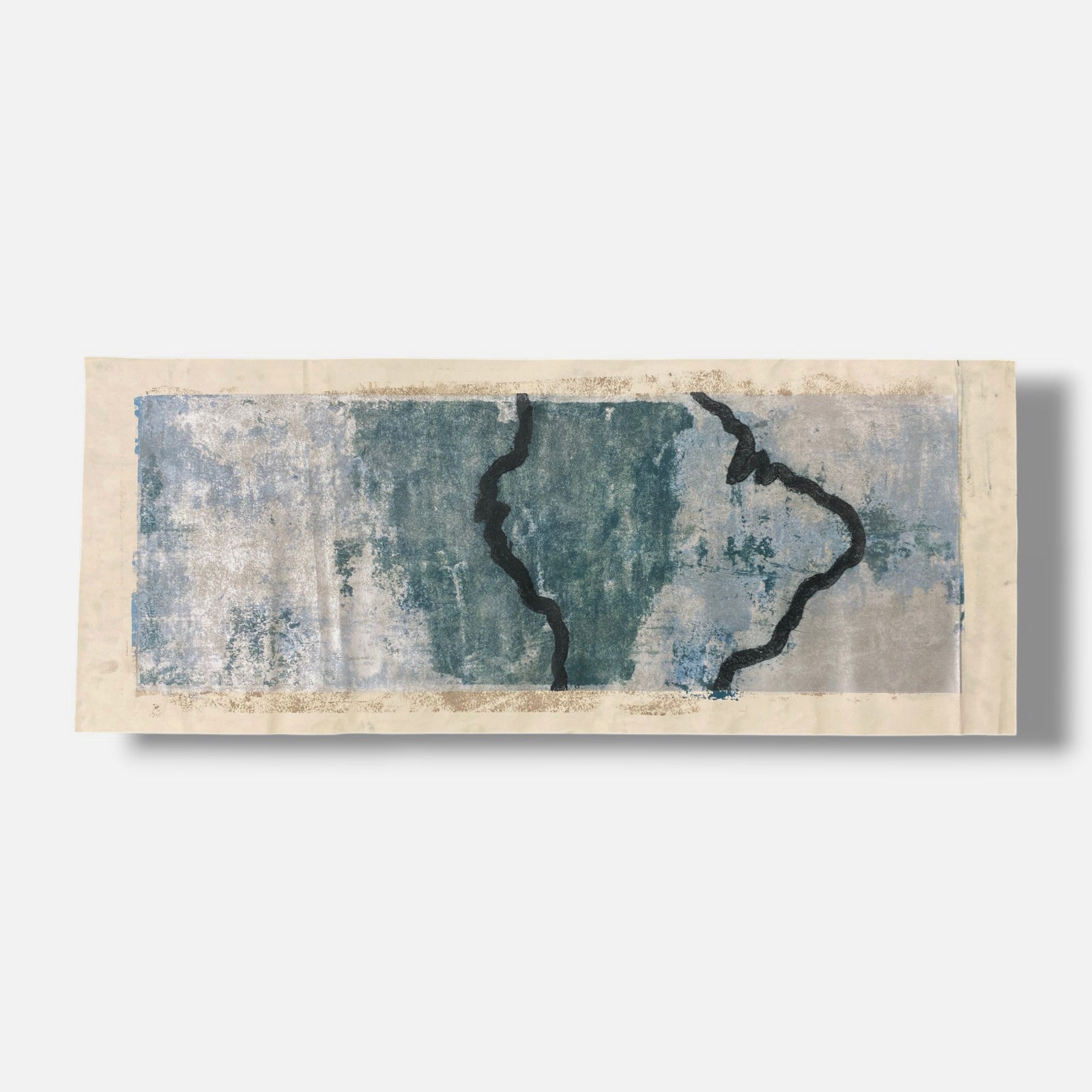 Elena Jiménez Moreno "Mares Del Sur" 2002 Limited Signed Wall Art | 38x110 cm