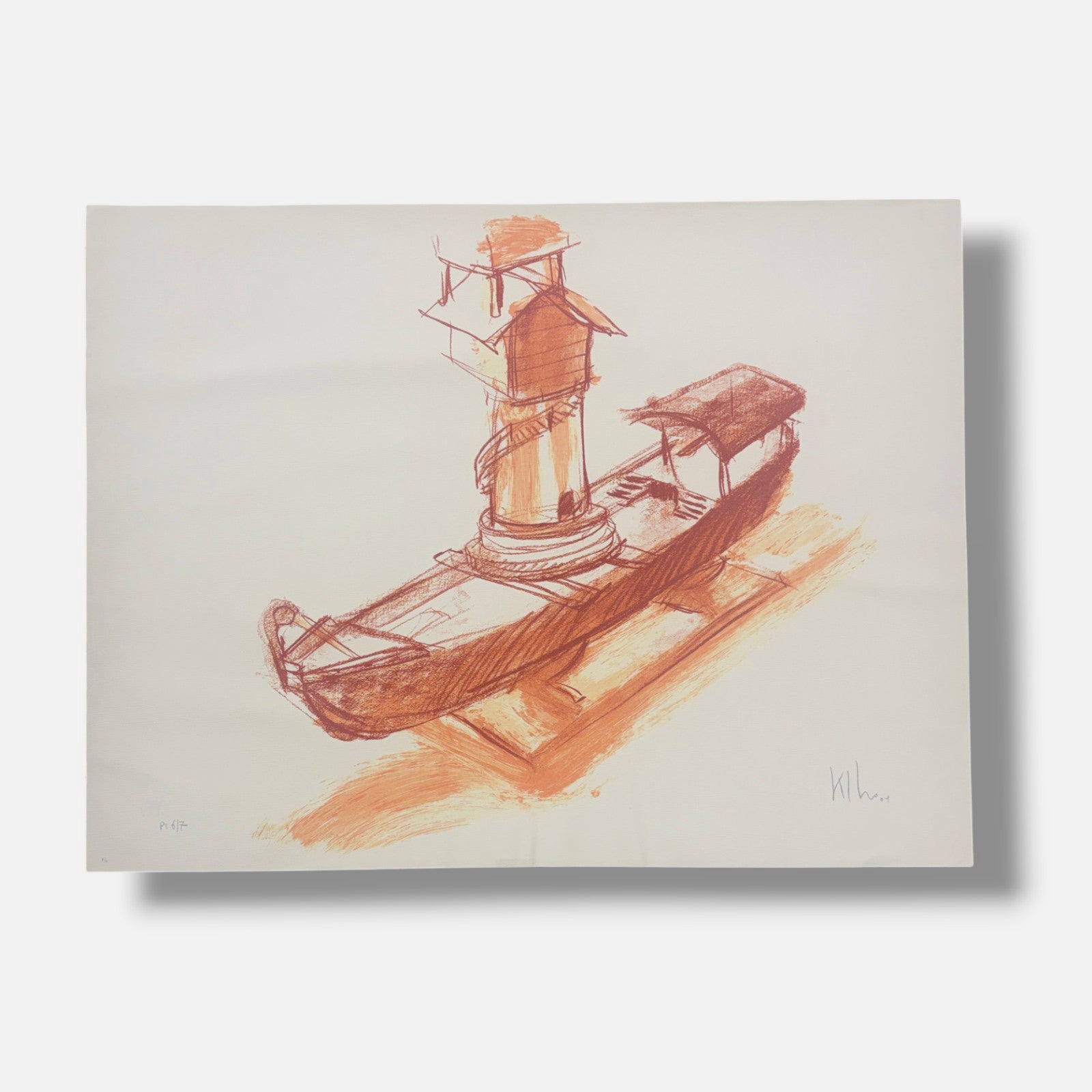 KCHO "Archipelago II" 2004 P.T. Limited Signed Fine Wall Art Print 50L x 70W cm
