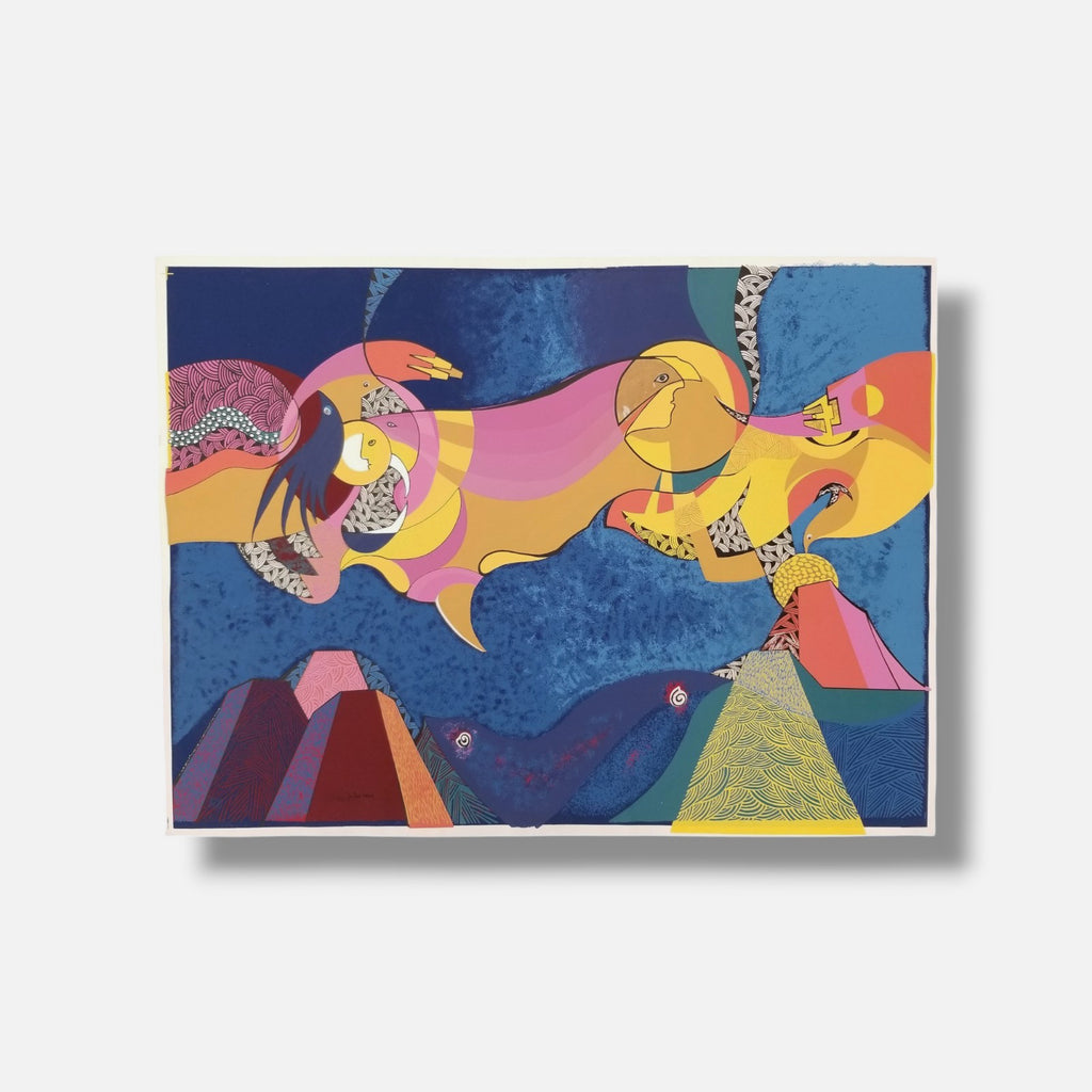 Luis Arias Vera "Cosmos" 2000 P.T. Limited Signed Canvas Wall Art