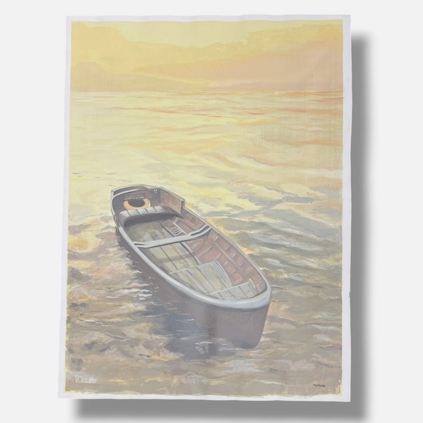 Gian Marco Montes "La Barca" 2003, Signed Limited Fine Wall Art Print,100x70cm