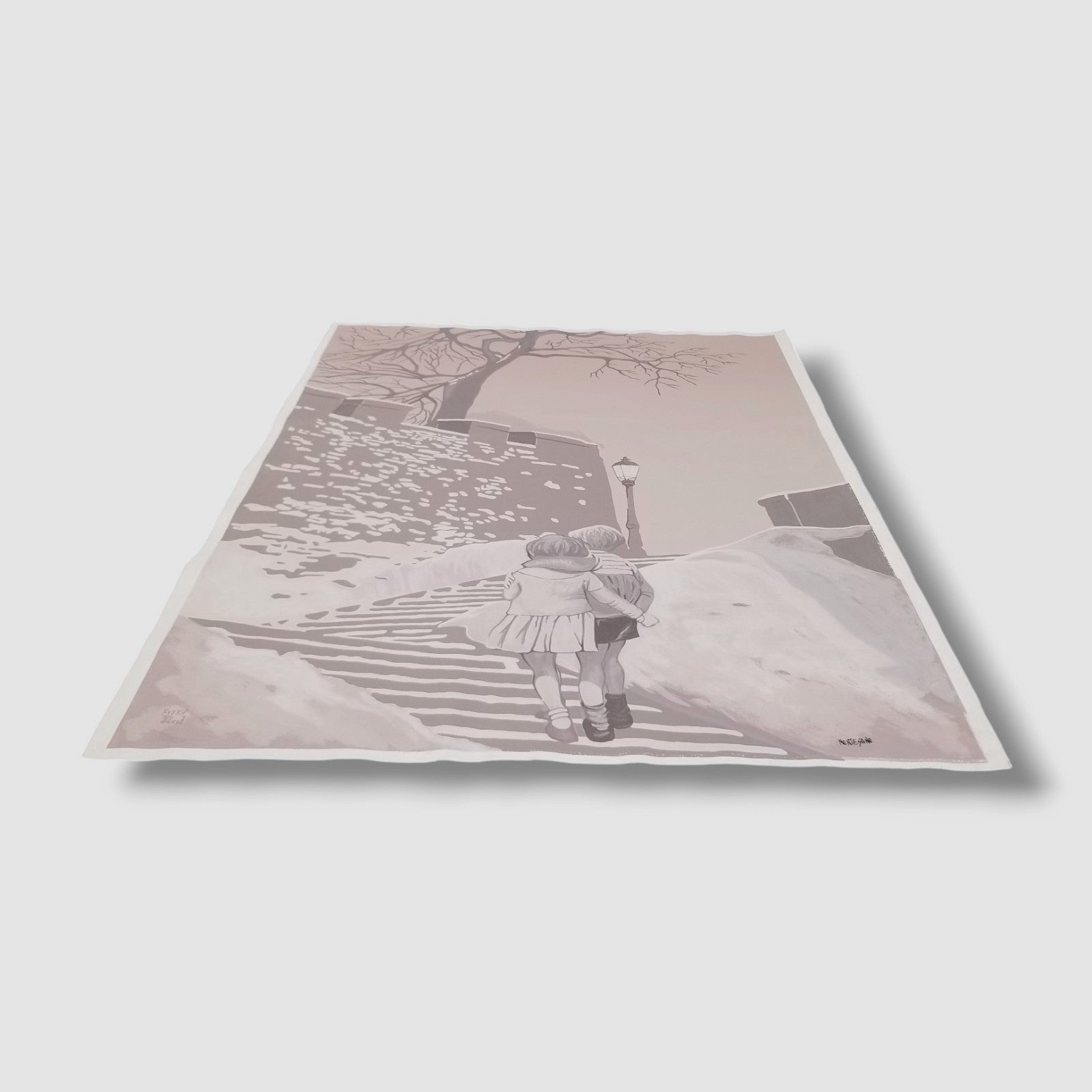 Gian Marco Montesano "Les Enfants De Paris" P.T. Limited Signed Canvas Wall Art