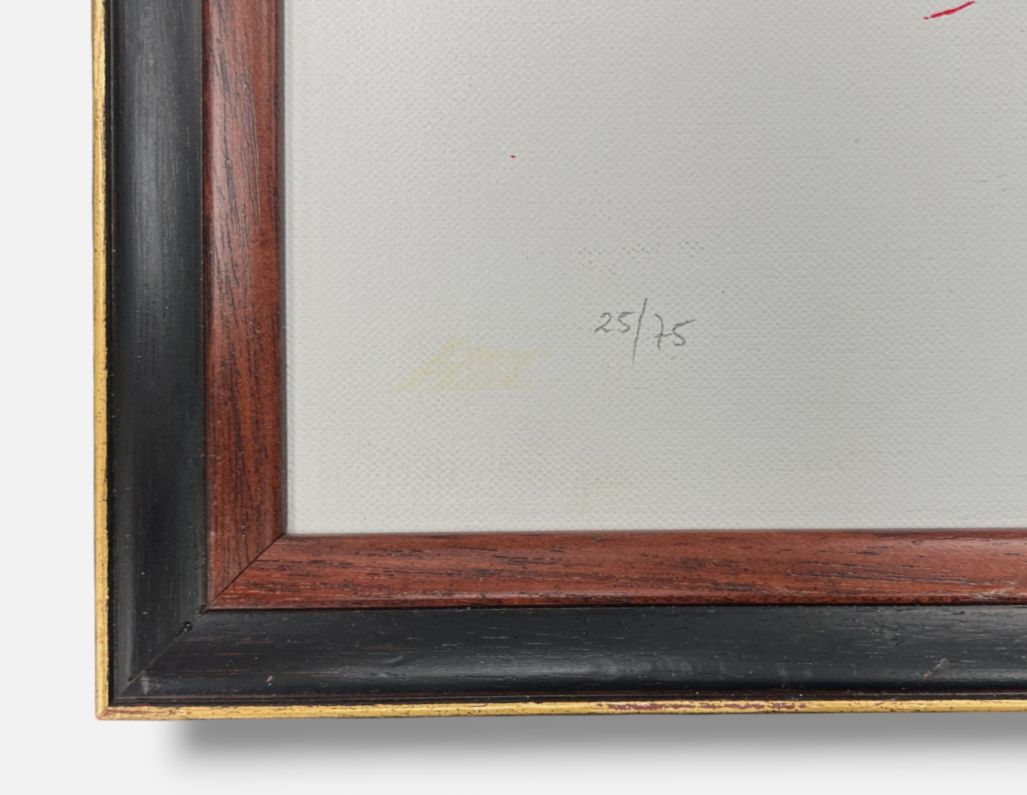 Luis Feito López "Sin Titulo" 1996 Limited Framed Signed Fine Wall Art