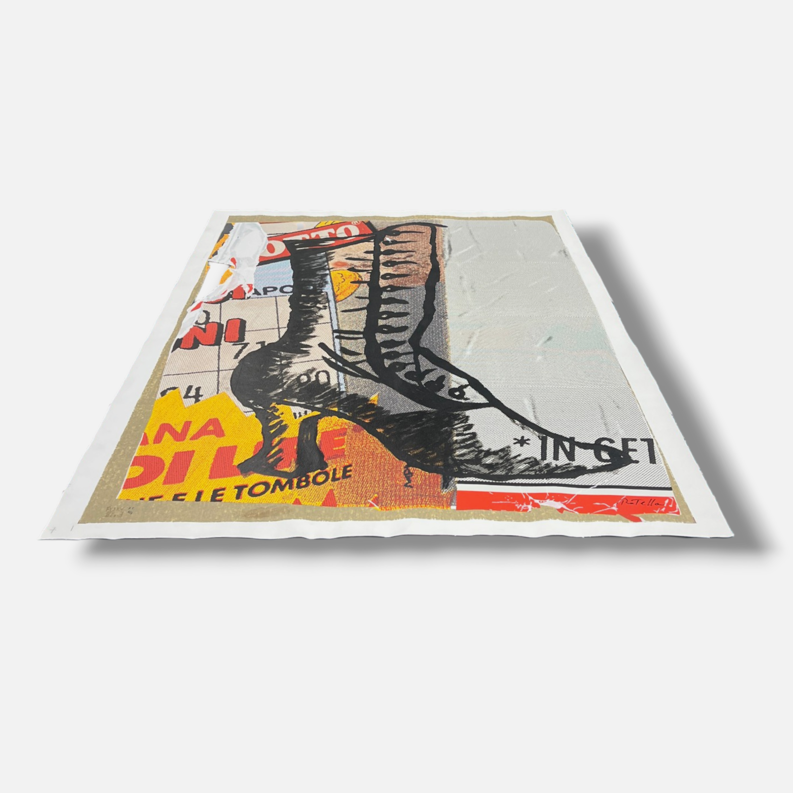 Mimmo Rotella "Lotto" P.T. 2002, Limited Signed Fine Wall Art | 106 x 76 cm