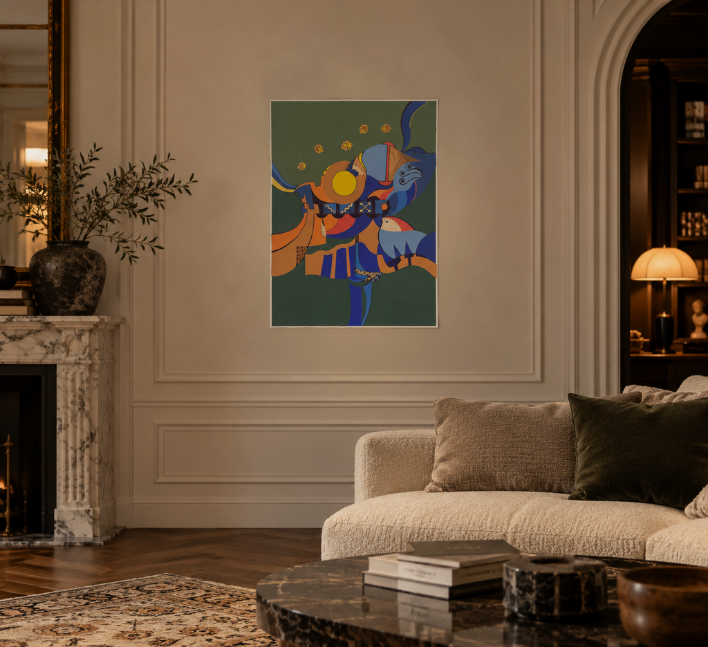 Luis Arias Vera "Gritando al sol" P.T 2000 Limited Signed Canvas Wall Art 105x79