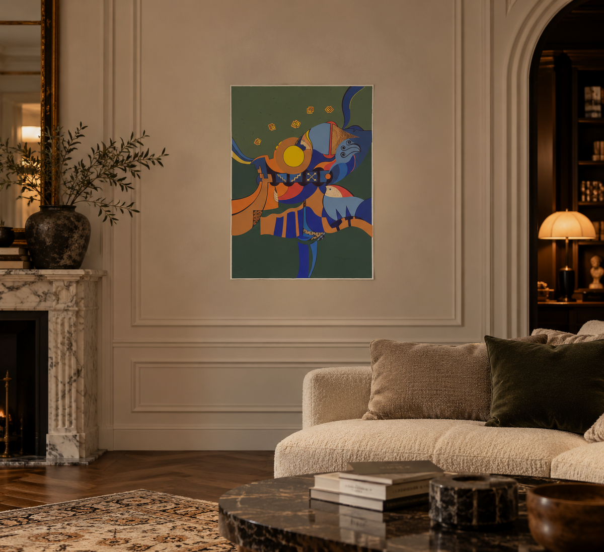Luis Arias Vera "Gritando al sol" P.T 2000 Limited Signed Canvas Wall Art 105x79
