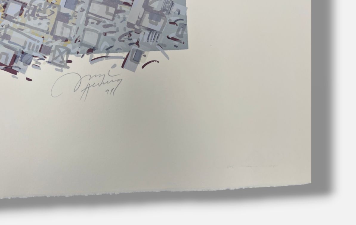 Pepe Herrera "S/T" 1991, Signed Limited Fine Wall Art Print, 112 x 77 cm