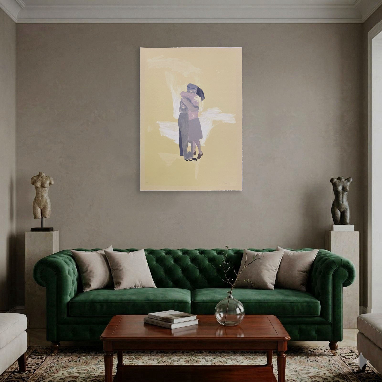 Guillermo Conte "El Abrazo" P.T. 2005, Fine Wall Art Print | 105 x 75 cm
