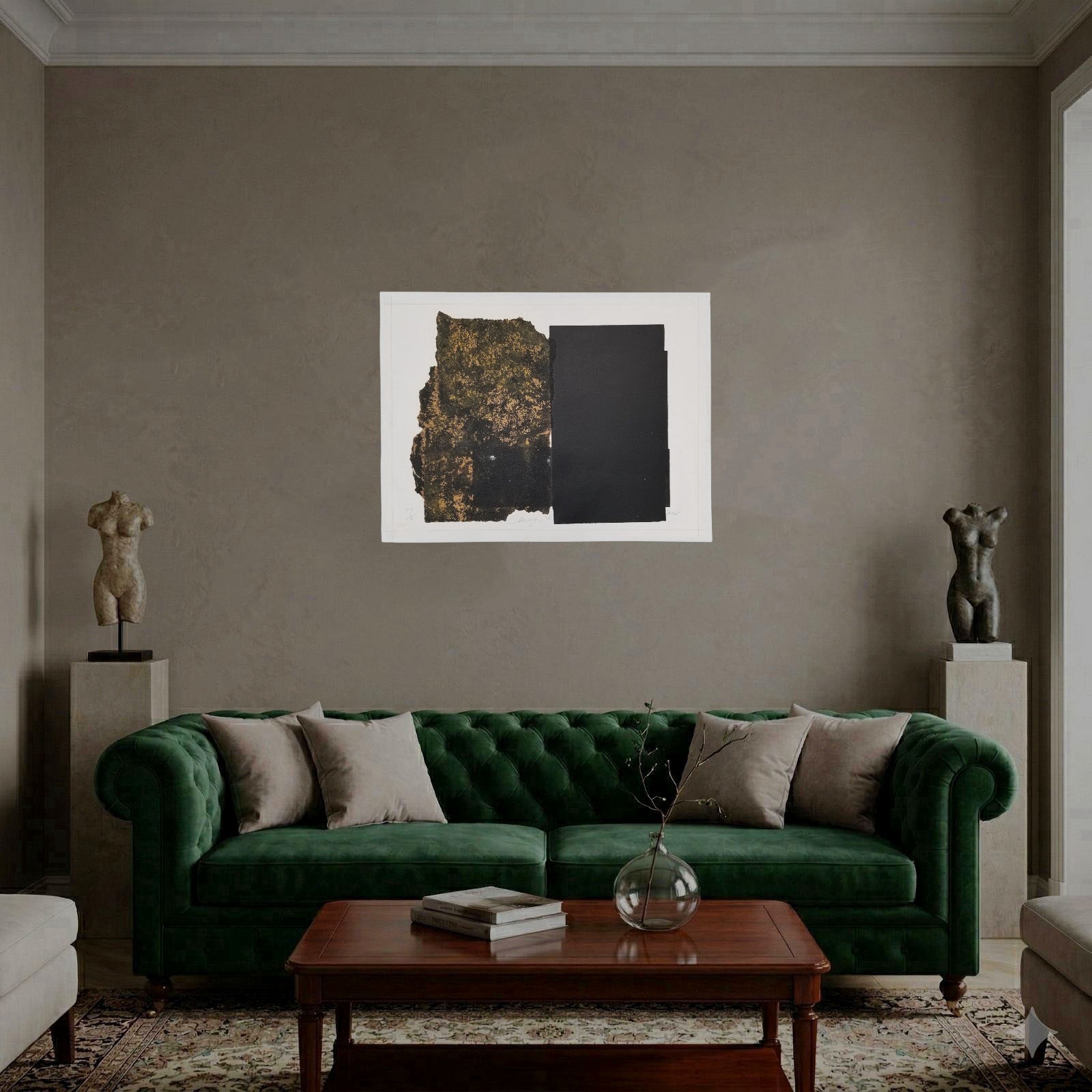 Rafael Canogar Gómez "Fosil" 1997 P.T. Limited Signed Fine Wall Art | 54 x 73 cm