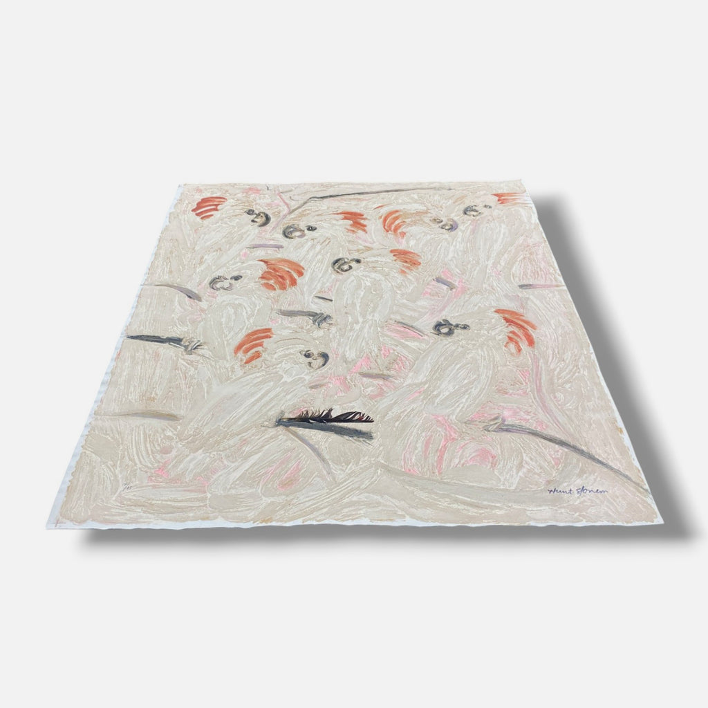 Hunt Slonem "Cockatoos" 2001 Limited Signed Fine Wall Art | 109 x 87 cm