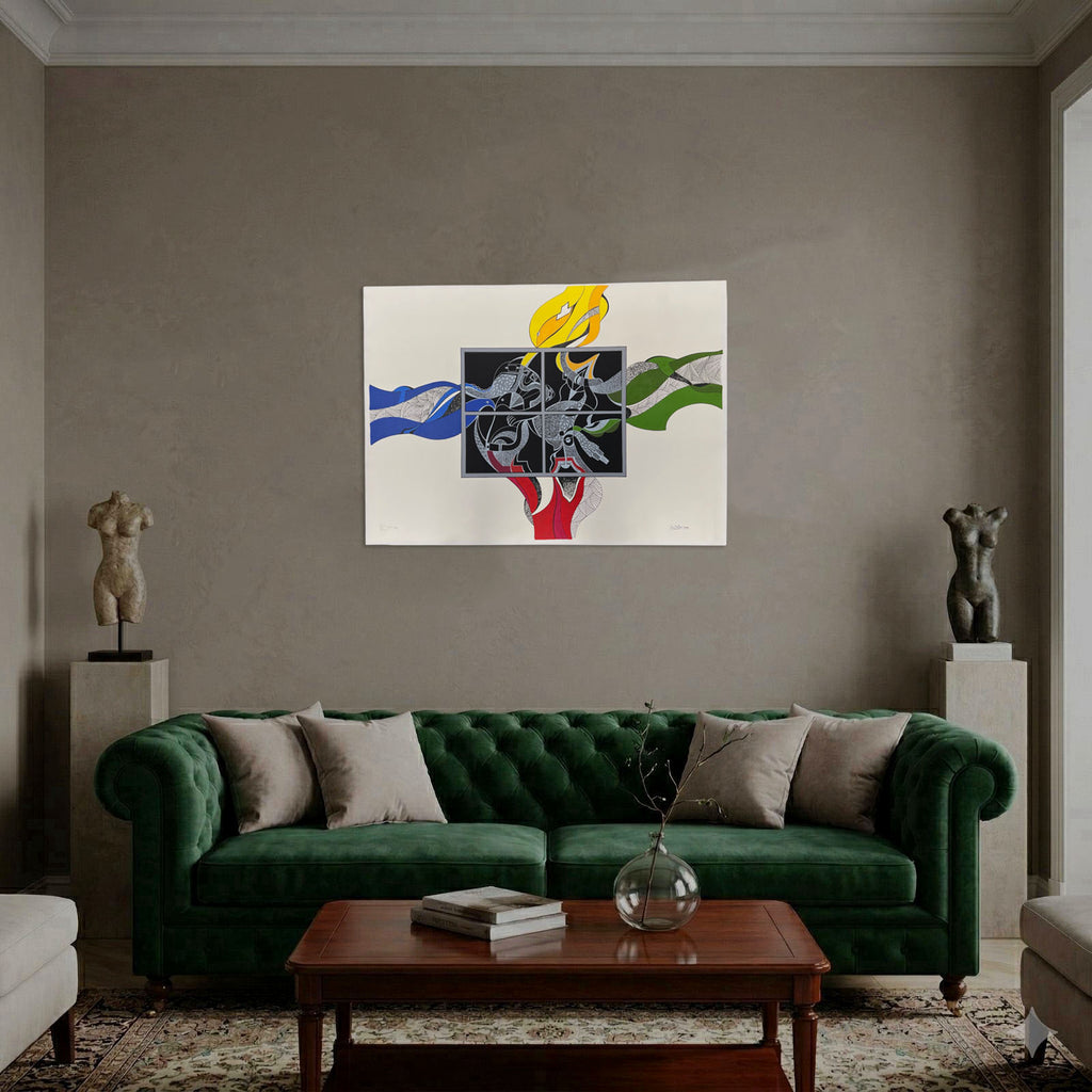 Luis Arias Vera "Silencio Integrado" P.T. 2003 Limited Signed Wall Art