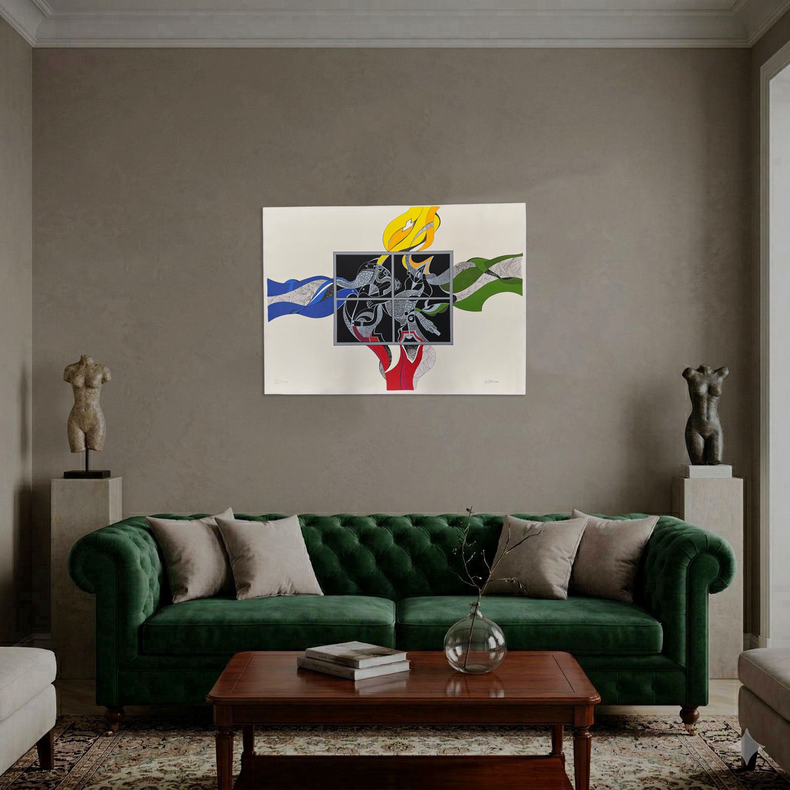 Luis Arias Vera "Silencio Integrado" P.T. 2003 Limited Signed Wall Art