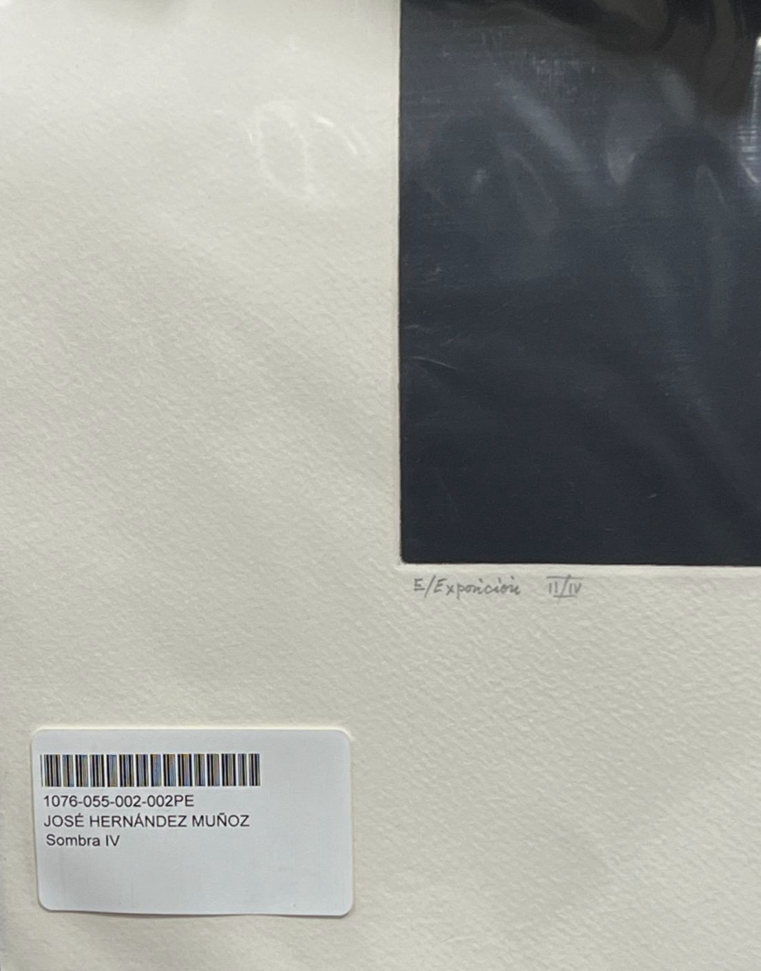 Jose Hernandez Muñoz "Sombra IV" P.E. 2004 Signed Limited Fine Wall Art 50x65 cm