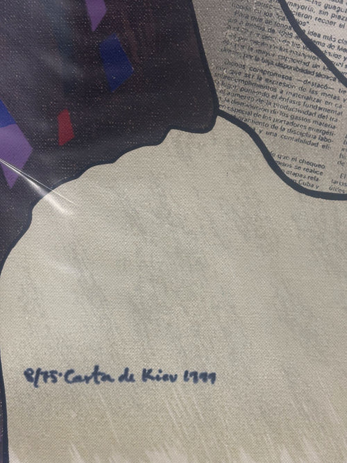 Antoni Miró Bravo "Carta de Kiev" 1999 Limited Signed Wall Art Print 73Lx54W cm
