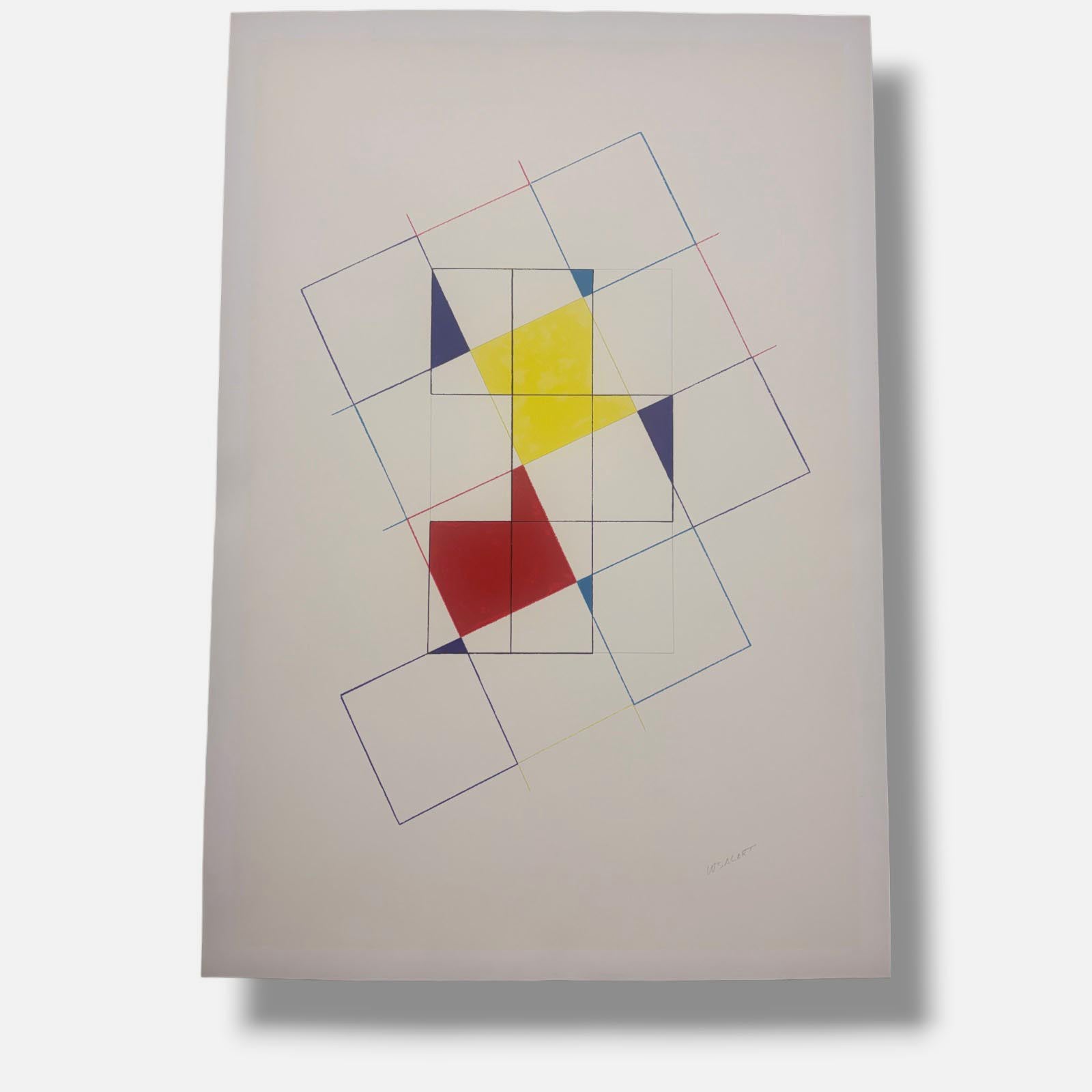 Waldo Díaz-Balart "Trama a la izquierda. 6 módulos..." P.T. Limited Signed Art