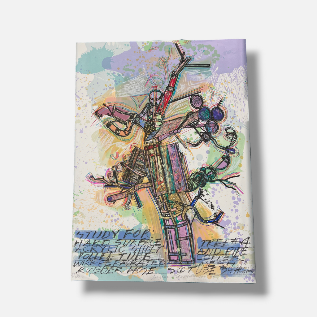 Dennis Oppenheim "Study for Hard Surface Tree # 4" Limited Signed Wall Art Print