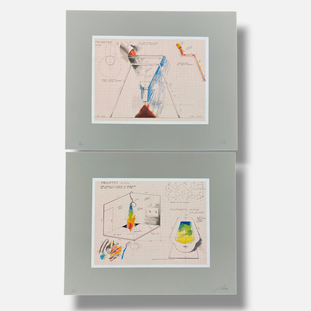 Fabrizio Plessi "Rapporto Sull' Acqua" 1974 Fine Wall Art 12-Piece Set