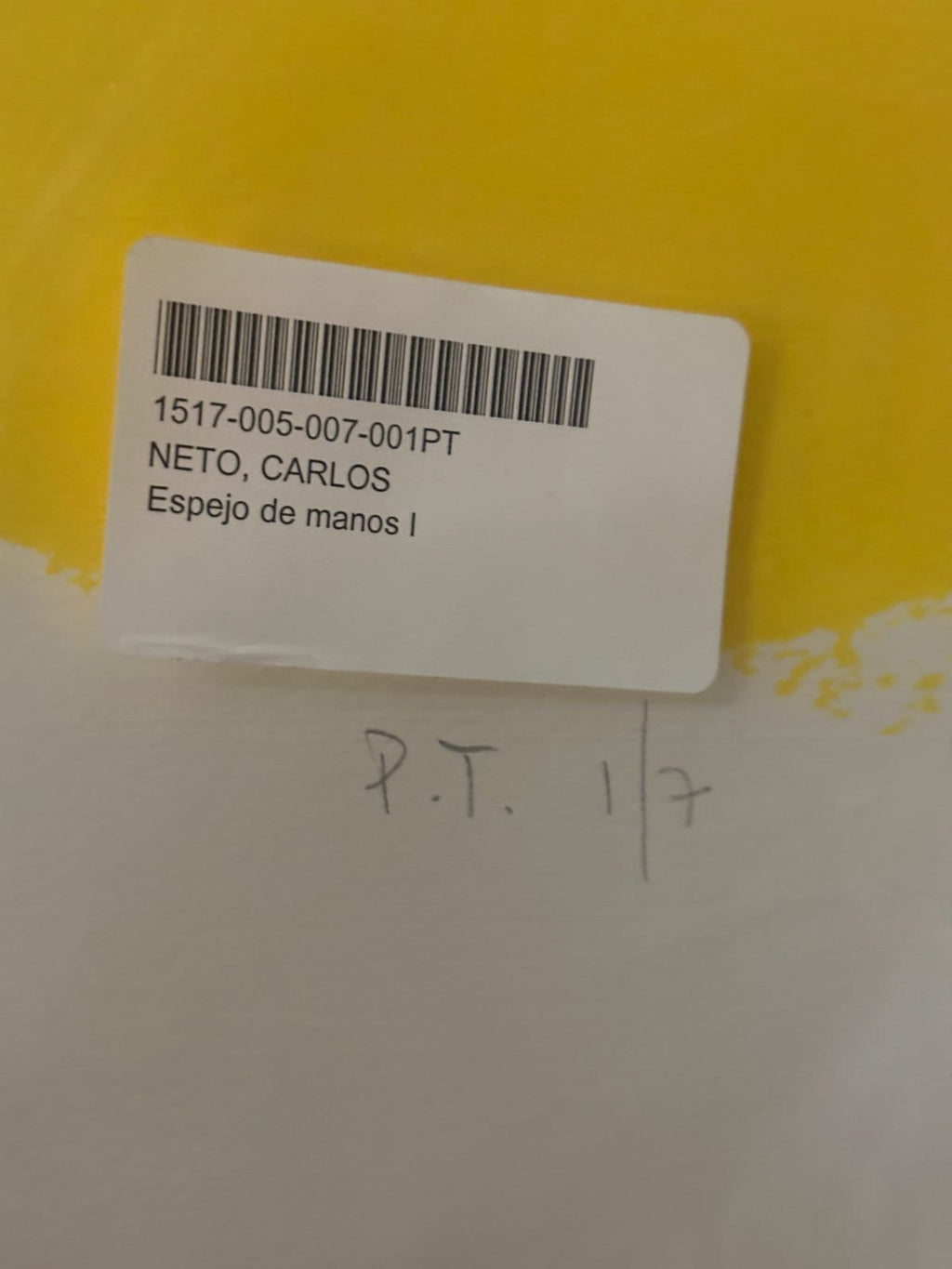 Carlos Neto "Espejo De Manos I" P.T. 2005 Signed Limited Fine Wall Art Print