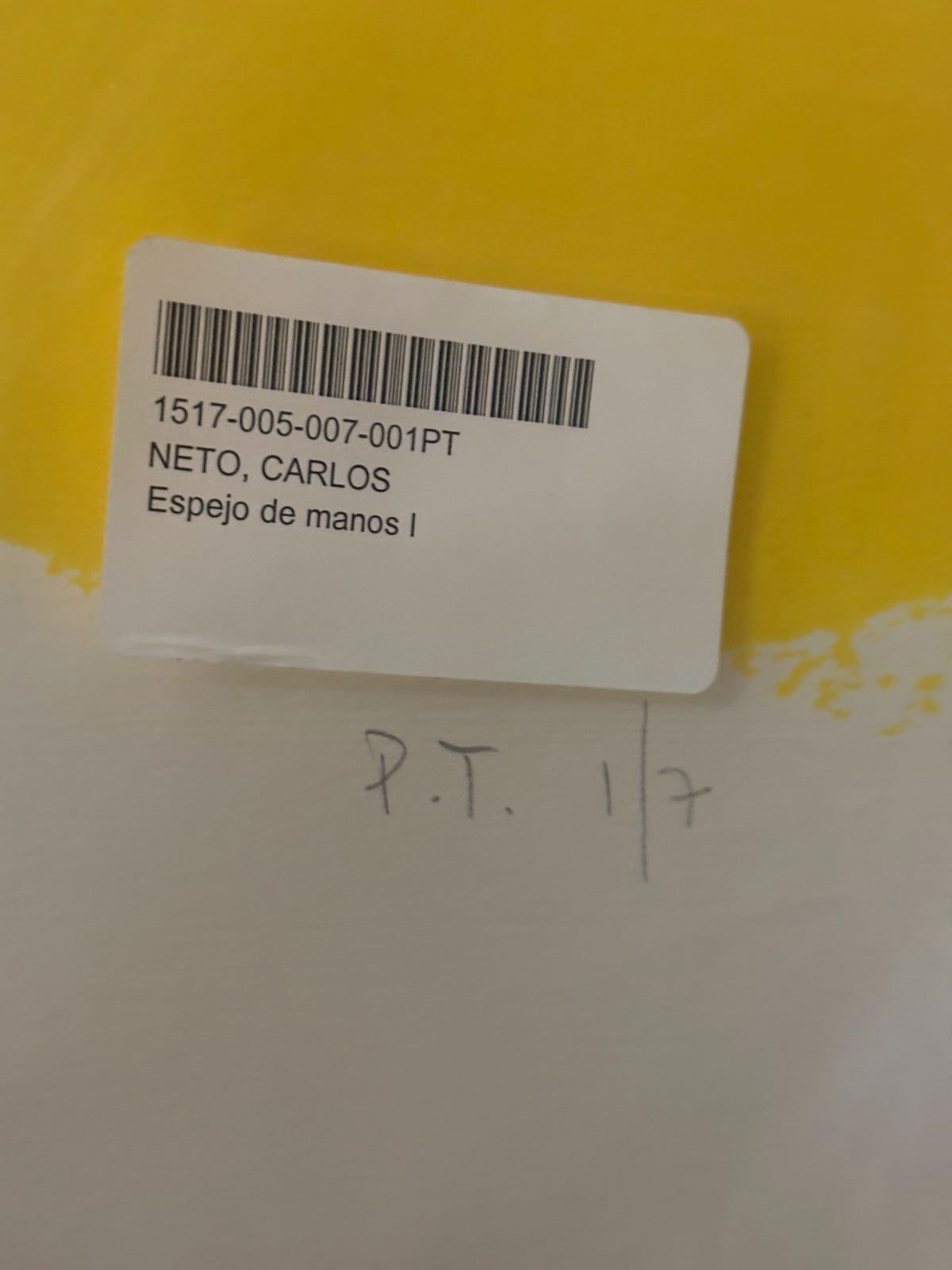 Carlos Neto "Espejo De Manos I" P.T. 2005 Signed Limited Fine Wall Art Print