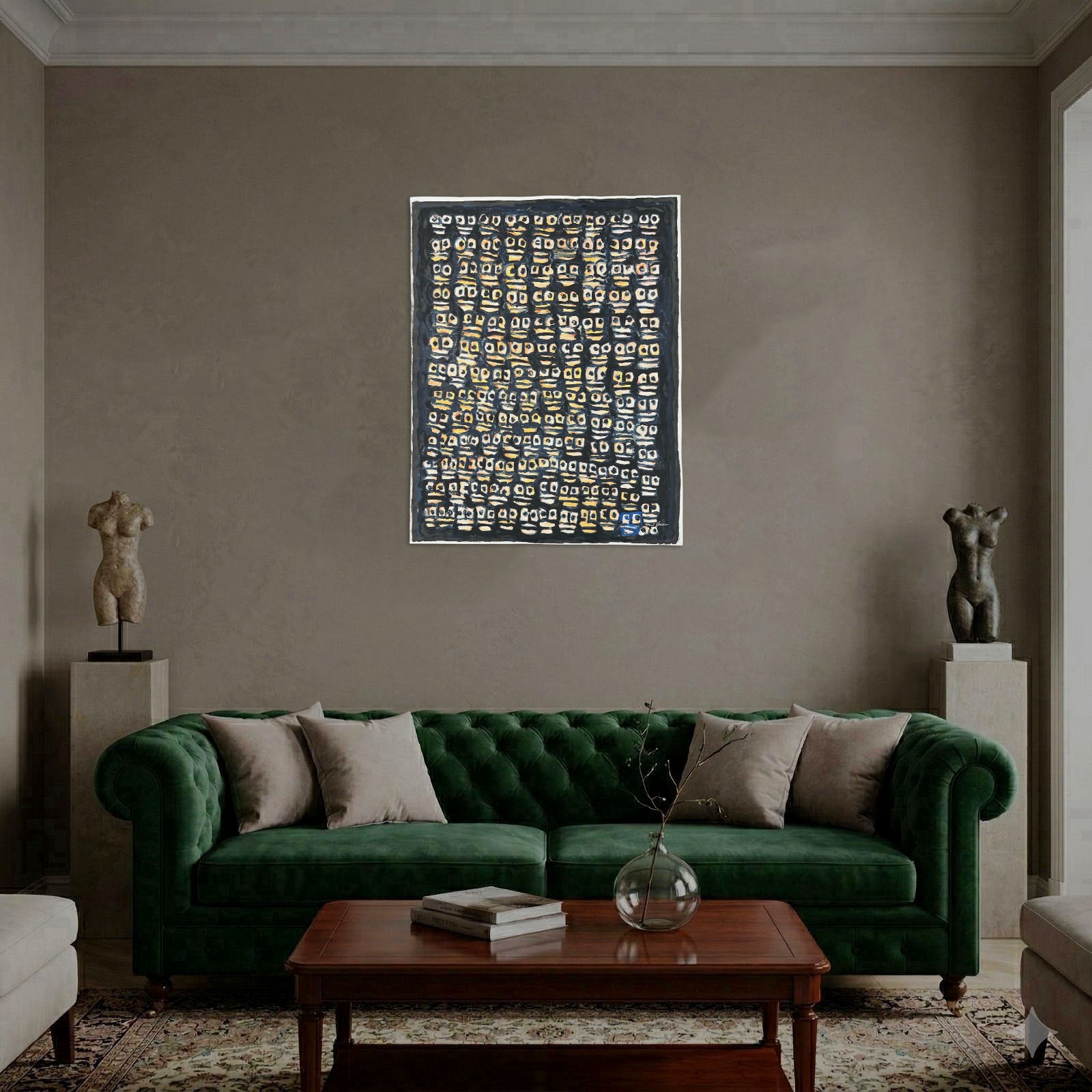 Hunt Slonem "Guardians" 2001 Limited Signed Fine Wall Art, 98x109 cm
