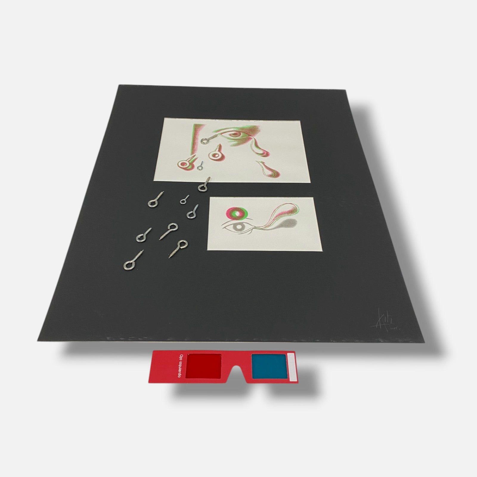 Luis Eduardo Aute "Lagrimas De Acero" 2006, Fine 3D Art Print | 49 x 40 cm