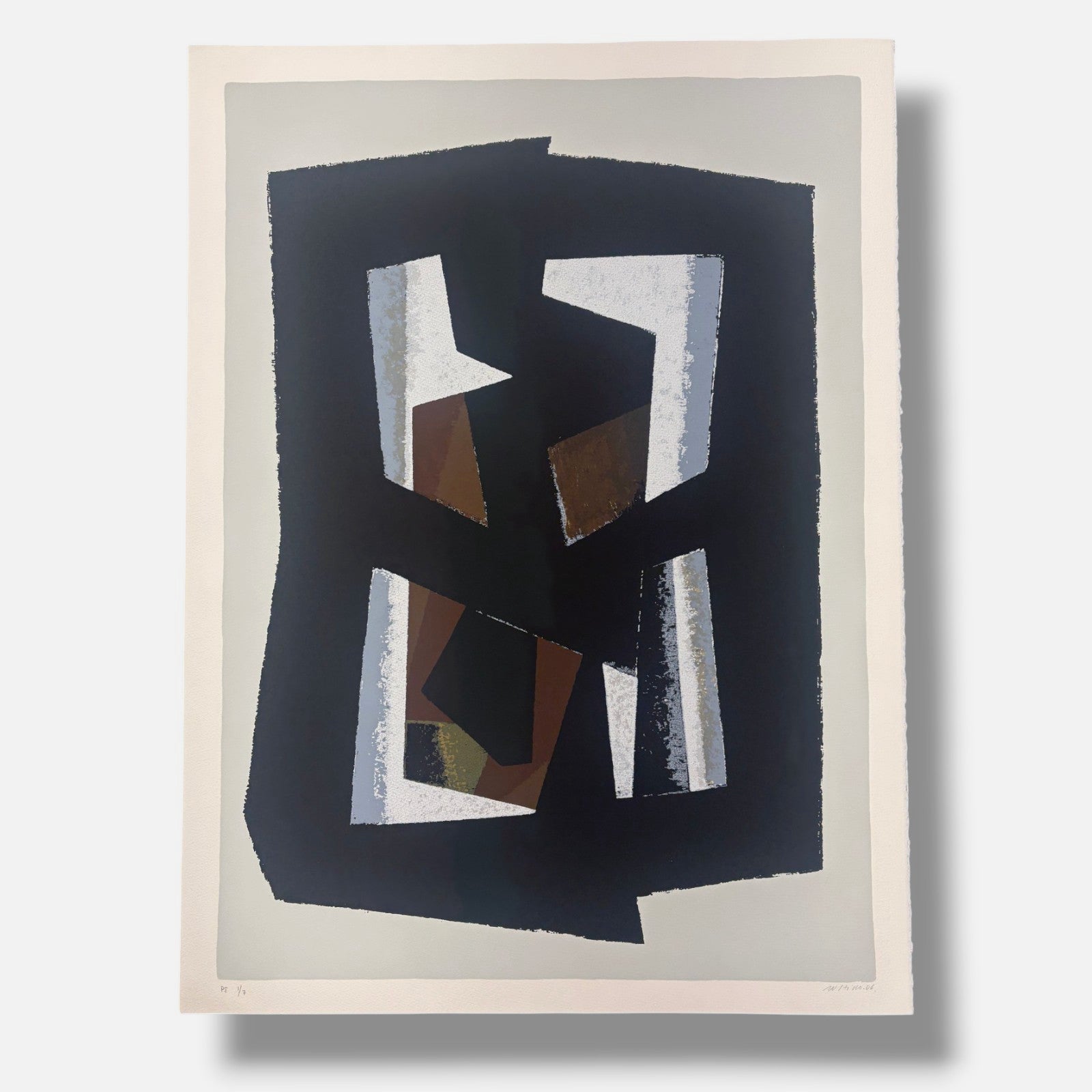 Justino Alves "Geometrias I" 2006 P.T. Signed Limited Fine Wall Art | 76 x 56 cm