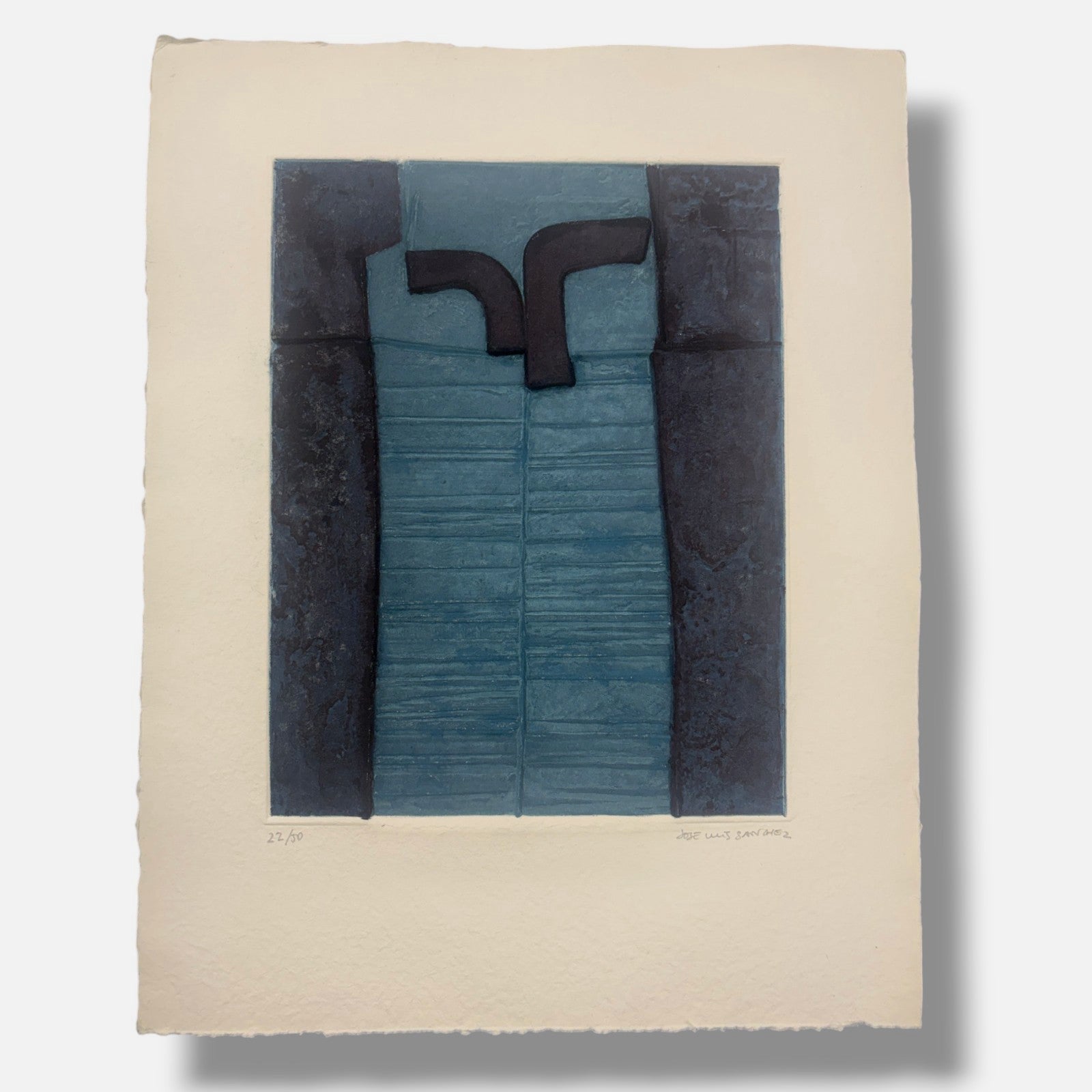 José Luis Sánchez "Confluencias" 2001 Limited Signed Wall Art Set 65L x 50W cm