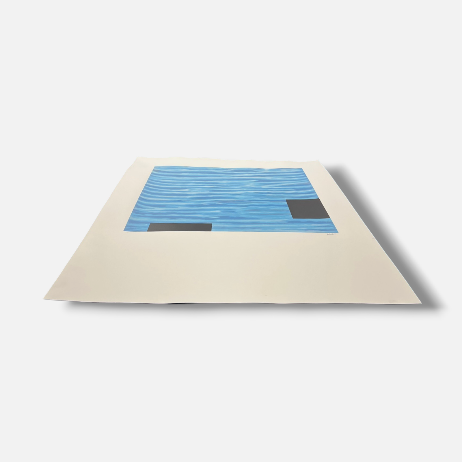 Antonio Alcázar "Mar Azul" 2004 Limited Signed Fine Wall Art Print 120 x 90 cm