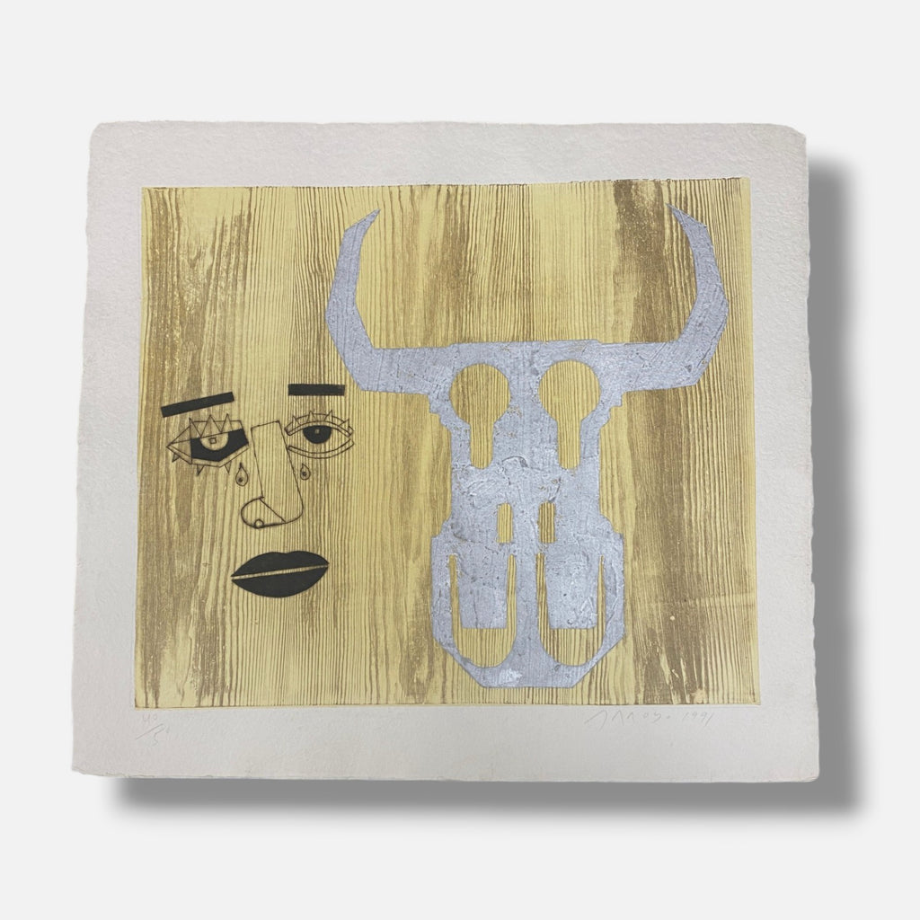 Eduardo Arroyo "Homenaje A Concha Piquer" 1991 Limited Signed Wall Art, 57x49 cm