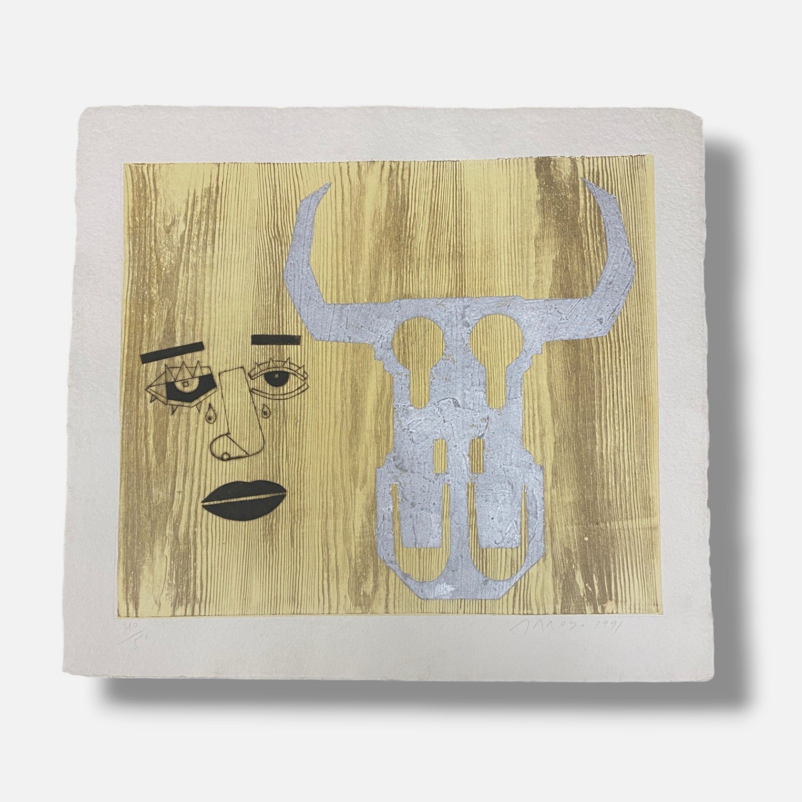 Eduardo Arroyo "Homenaje A Concha Piquer" 1991 Limited Signed Wall Art, 57x49 cm