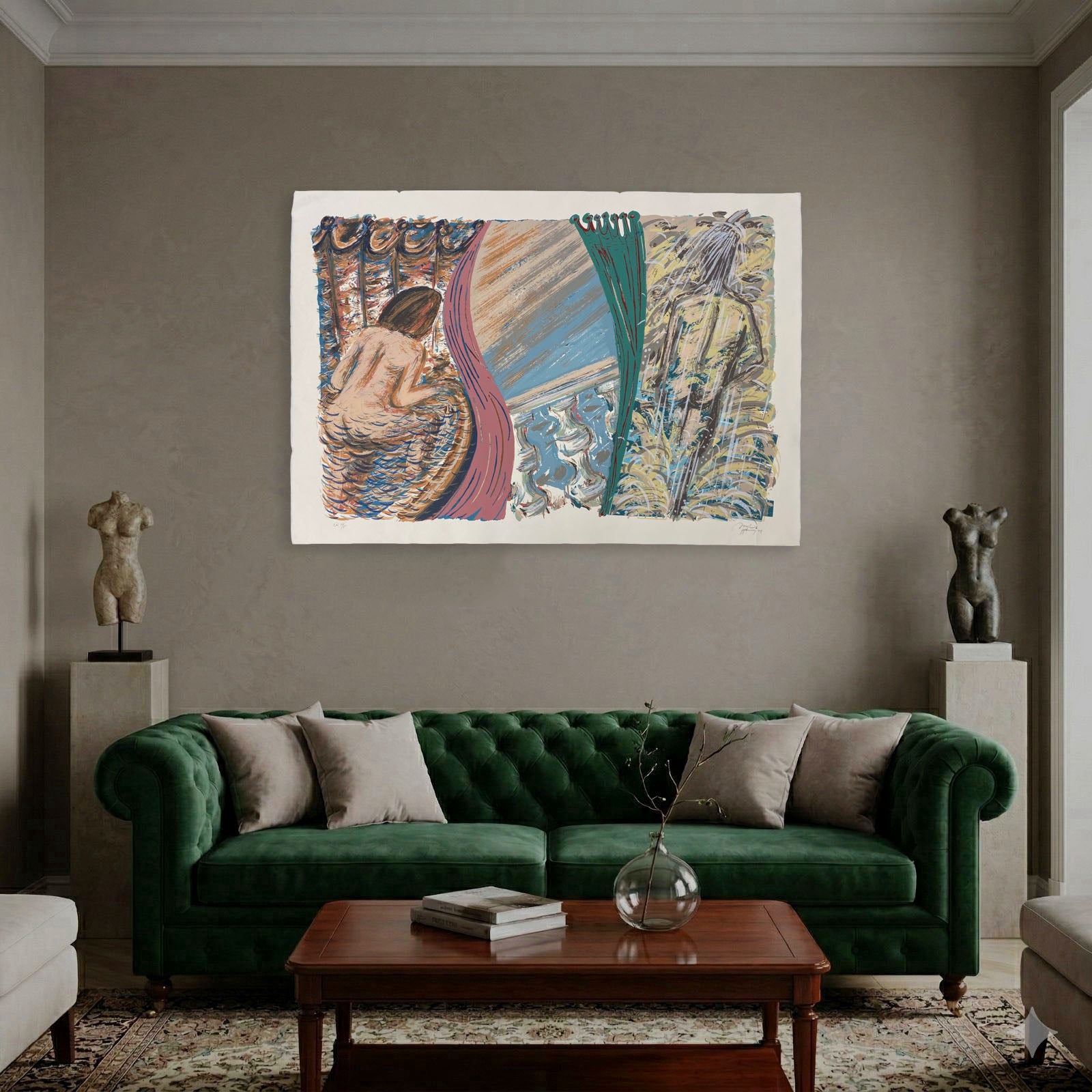 Pepe Herrera "Contrapunto" P.A. 1991, Limited Signed Fine Wall Art | 77 x 112 cm