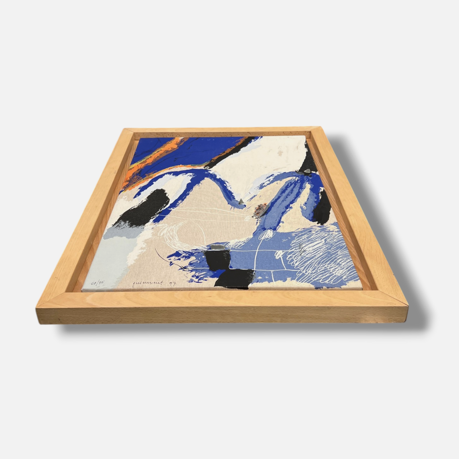 Josep Guinovart "Azul y Reflejo" 1997 Limited Signed Fine Wall Art Print