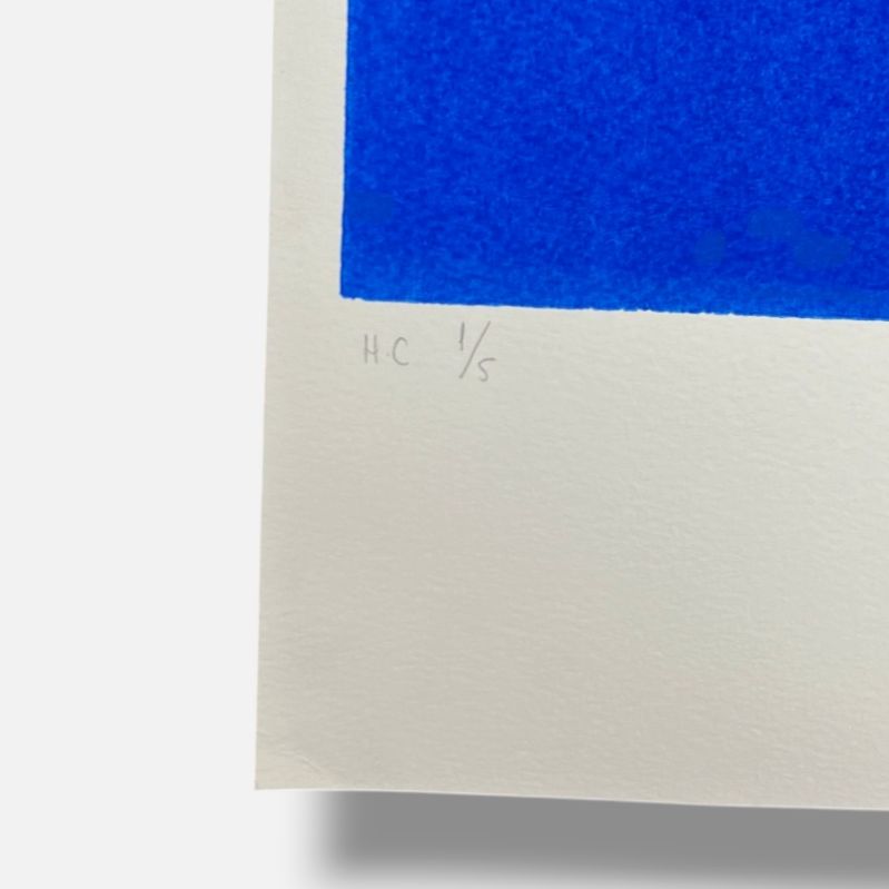 Gerardo Delgado "Sin Titulo III(azul)" H.C. 2004 Limited Signed Wall Art Print