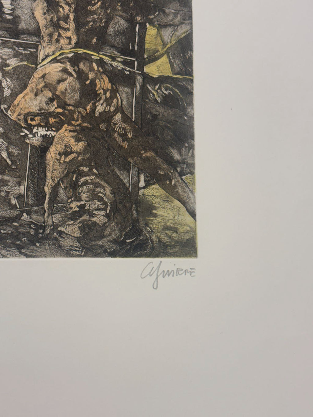 Fernando Aguirre "Sin Titulo" /50 Limited Signed Unframed Fine Wall Art 49Lx56W