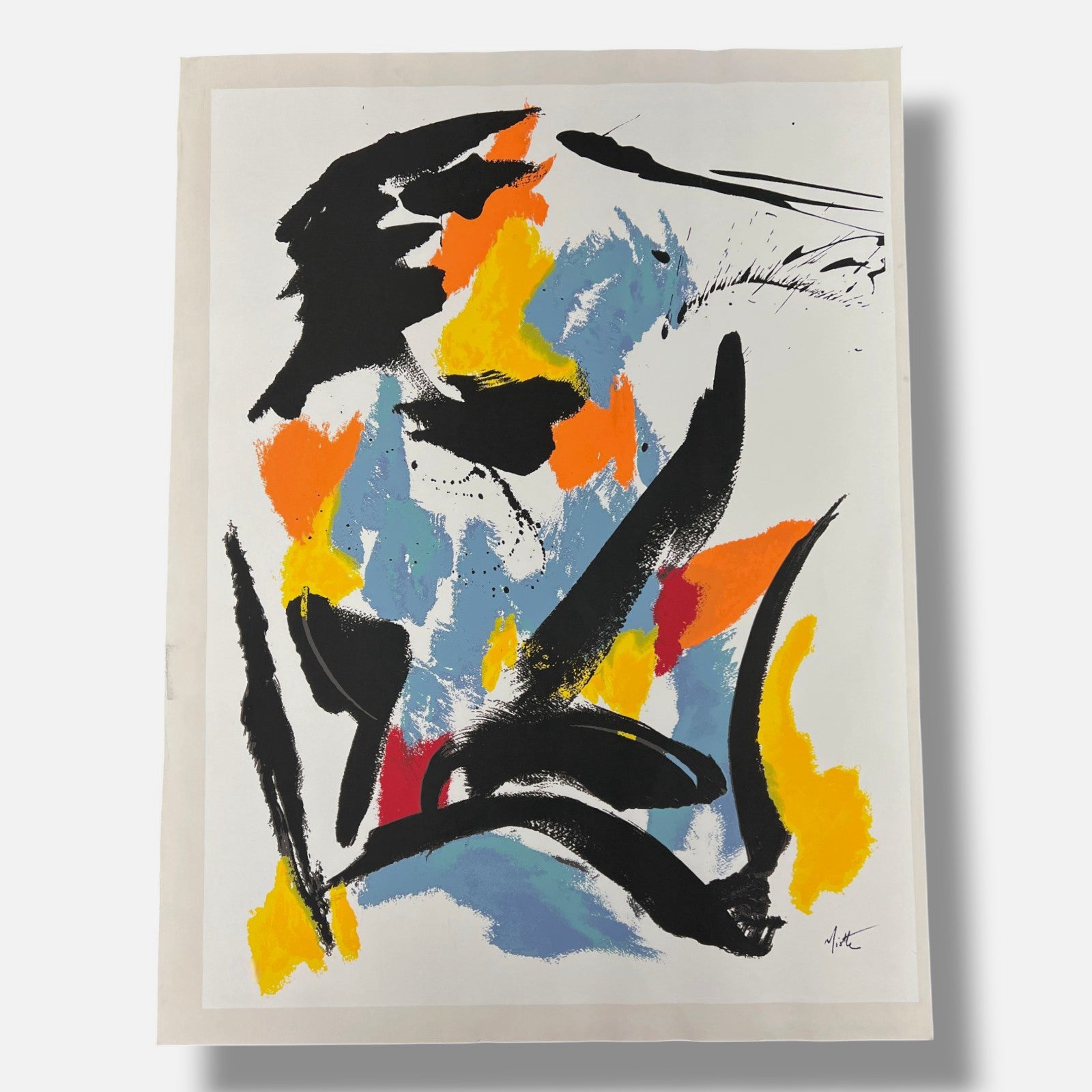 Jean Miotte "Mancha Amarilla Inferior Izqui" 2006 Limited Signed Wall Art