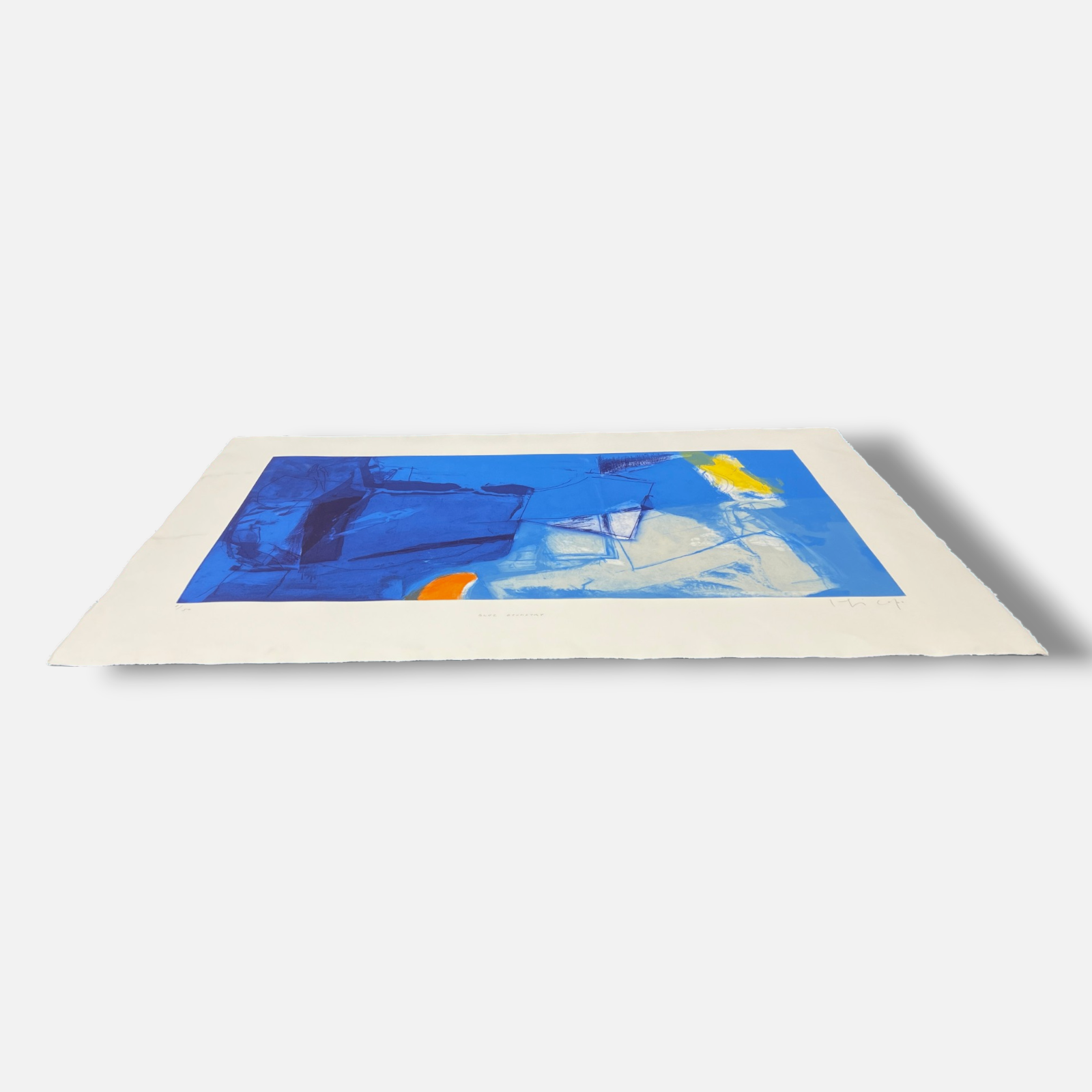 Joaquín Capa Eiriz "Blue Geometric" 1999 Limited Signed Fine Wall Art Print